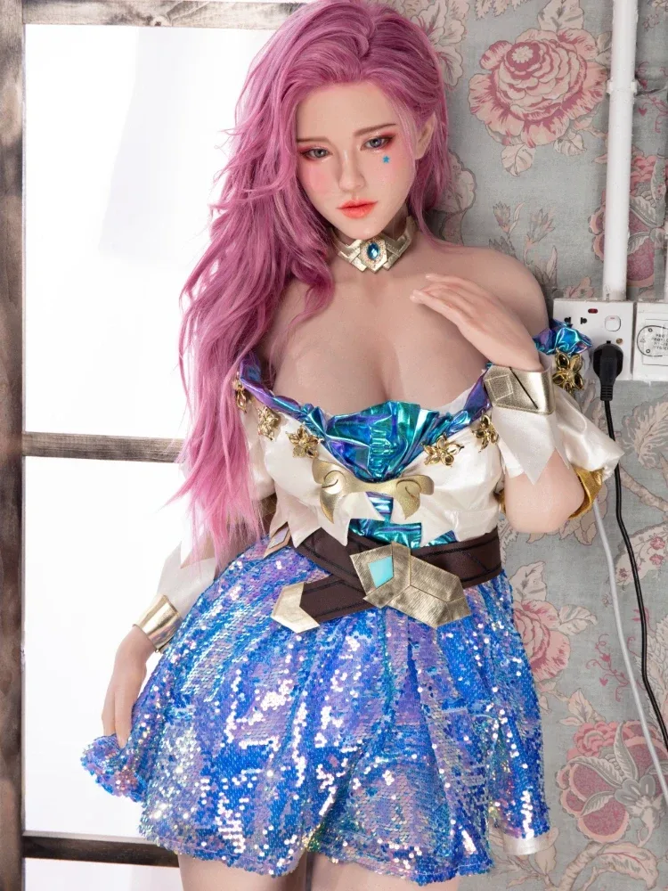 F1596-171cm\/5ft6 D Cup Silicone Thin Pink Hair Teen Sex Doll|Starpery Doll view 3