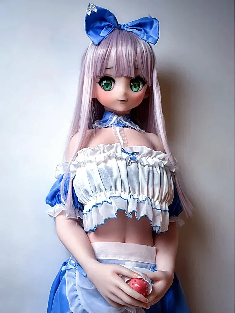 F5573-150cm\/5ft-27.5kg Petite Anime Futa Shemale Silicone Sex Doll with Customizable Detachable Dildo | Elsa Babe