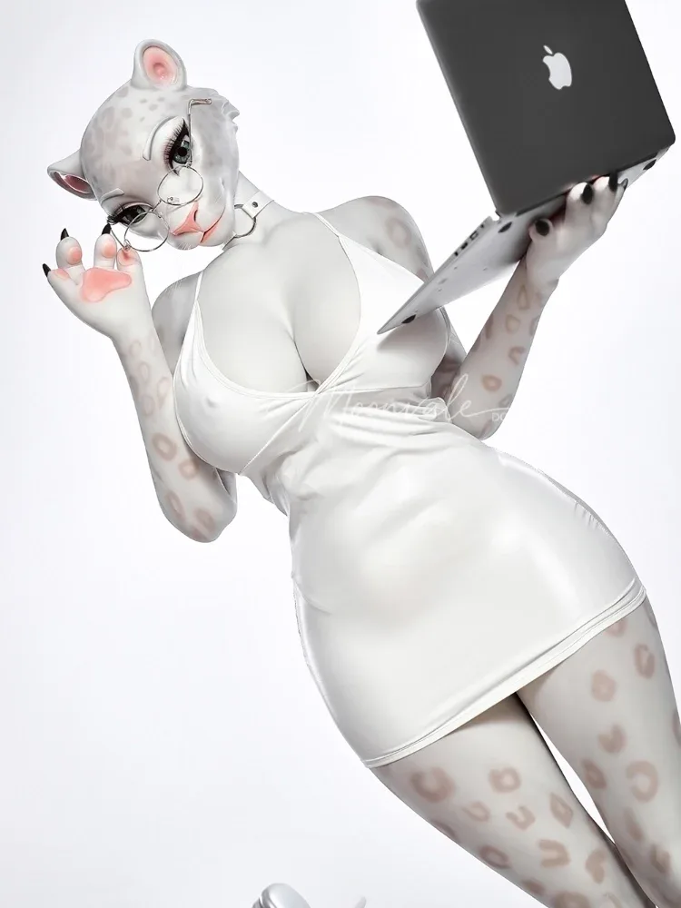 F763-165cm(5ft5)-45kg D Cup Silicone Leopard Girl Furry Animal ROS BBW Sex Doll |Moonvale Doll view 3