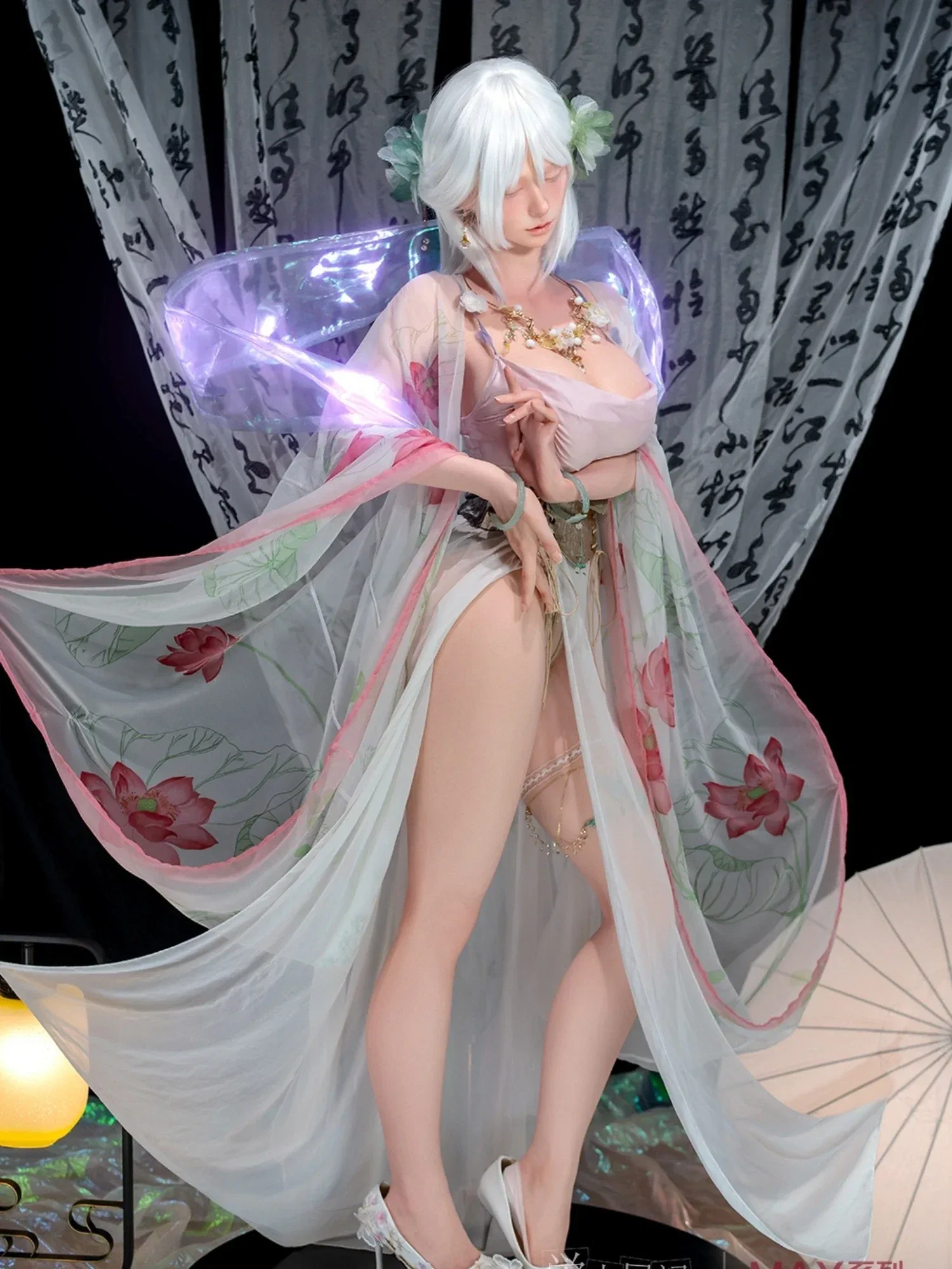 F6263—160cm\/5ft3-31.2kg E Cup Silicone Closed Eyes Sex Doll with Large Breasts | Firefly Diary Max view 4