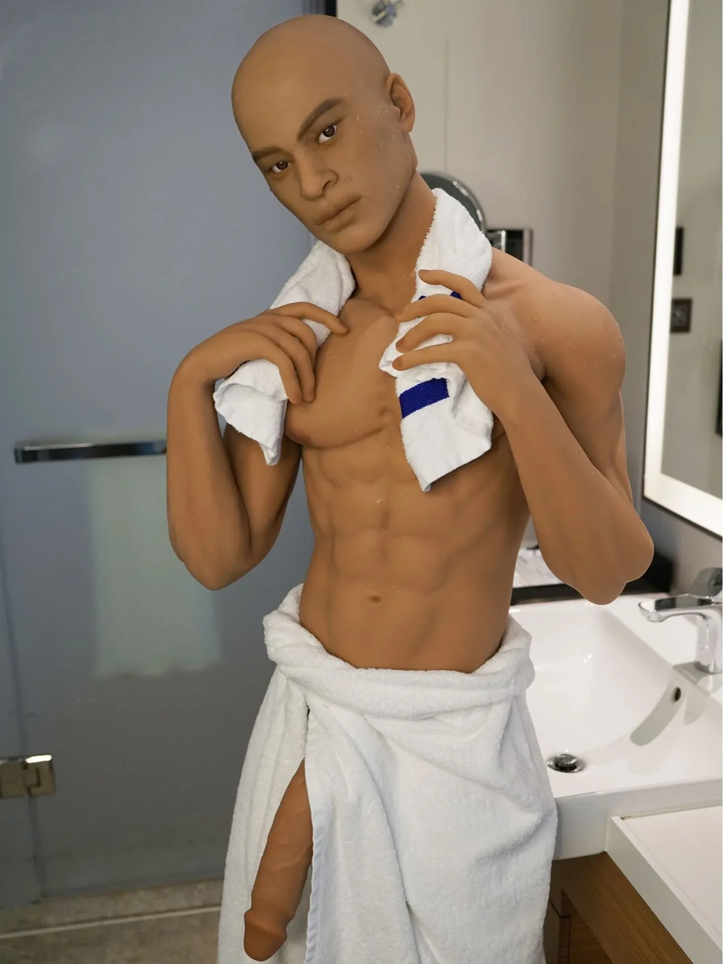 F3610-170cm\/5ft7-40kg Denzel Muscular TPE Fierce Lifelike Femboy Sex Doll | Doll Forever view 1