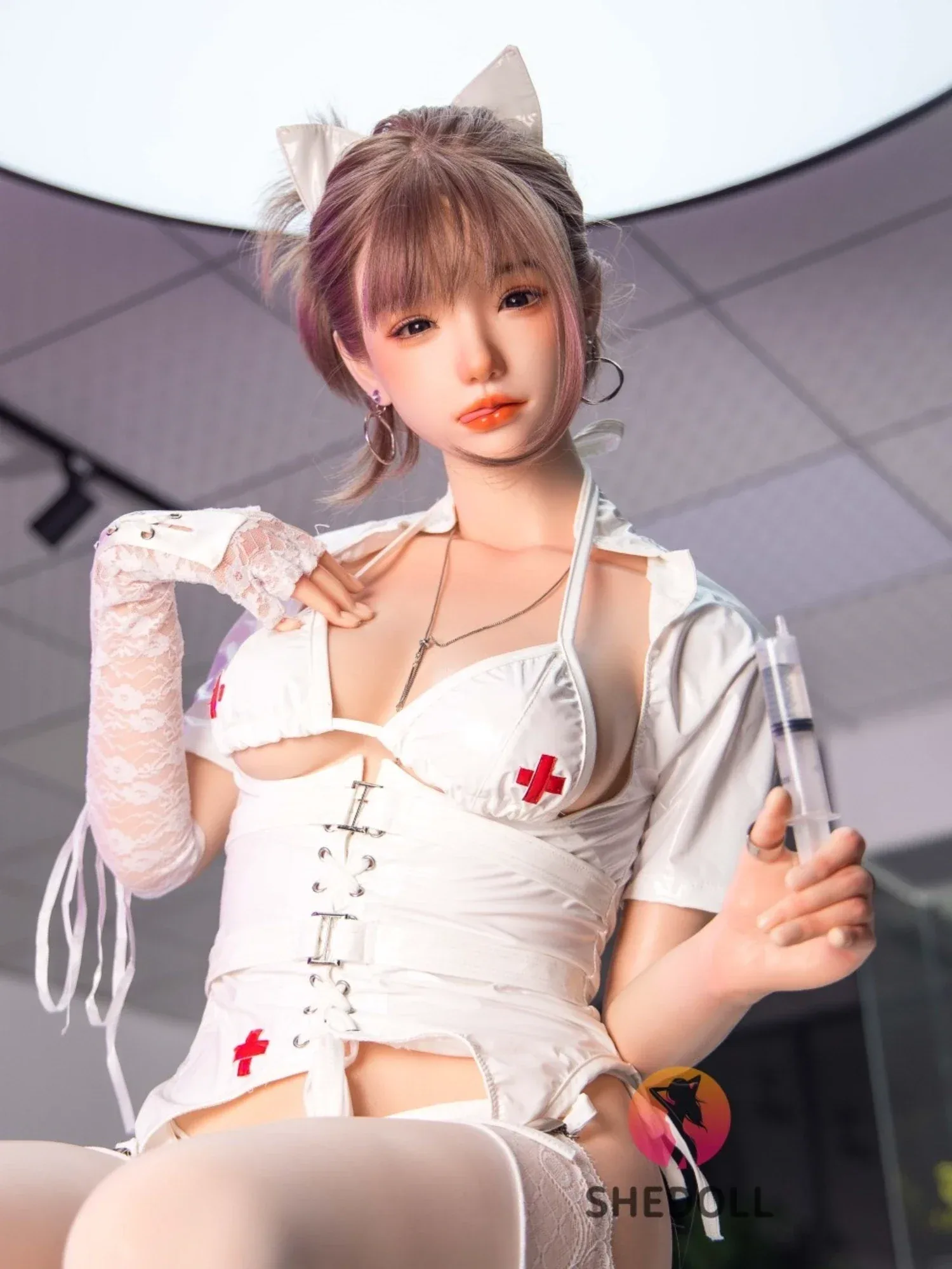 F5894—158cm\/5ft2-47kg C Cup Asian ROS Silicone Sex Doll | SHEDOLL