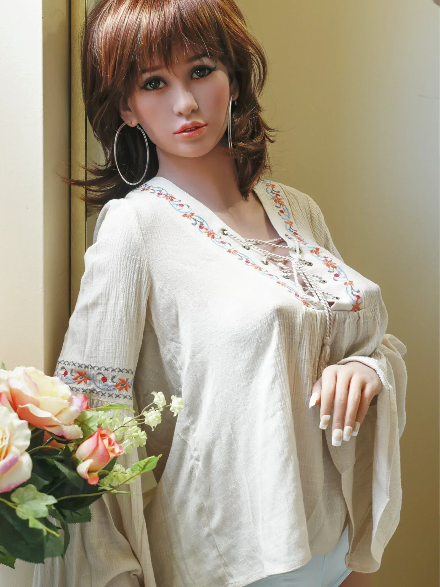 F3284-154cm\/5ft1(34kg) D Cup TPE Sexy Woman Full Body MILF Sex Doll | YL Doll