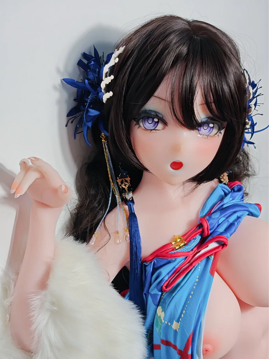 F9303-150cm\/5ft-27.5kg Silicone Head Anime Futa Sex Doll with 7 Detachable Styles Penis | Elsa Babe view 7