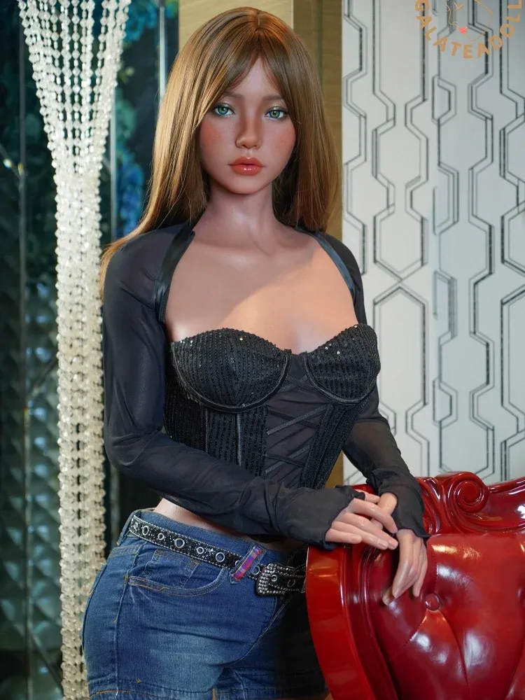 F7602-163cm D Cup Tan Silicone Sex Doll | Galatea doll