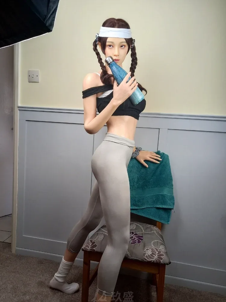 F2373—168cm\/5ft5 36.2kg C Cup Kira Sport Gril Black Hair Silicone Sex Doll|Jiusheng Doll view 8