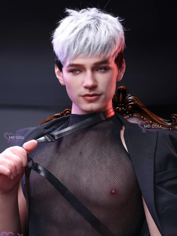 F738-180cm\/5ft9-42kg Silicone Male Sex Doll with 14cm \u0026 17cm Detachable Vibrating Penis | MD Doll view 6