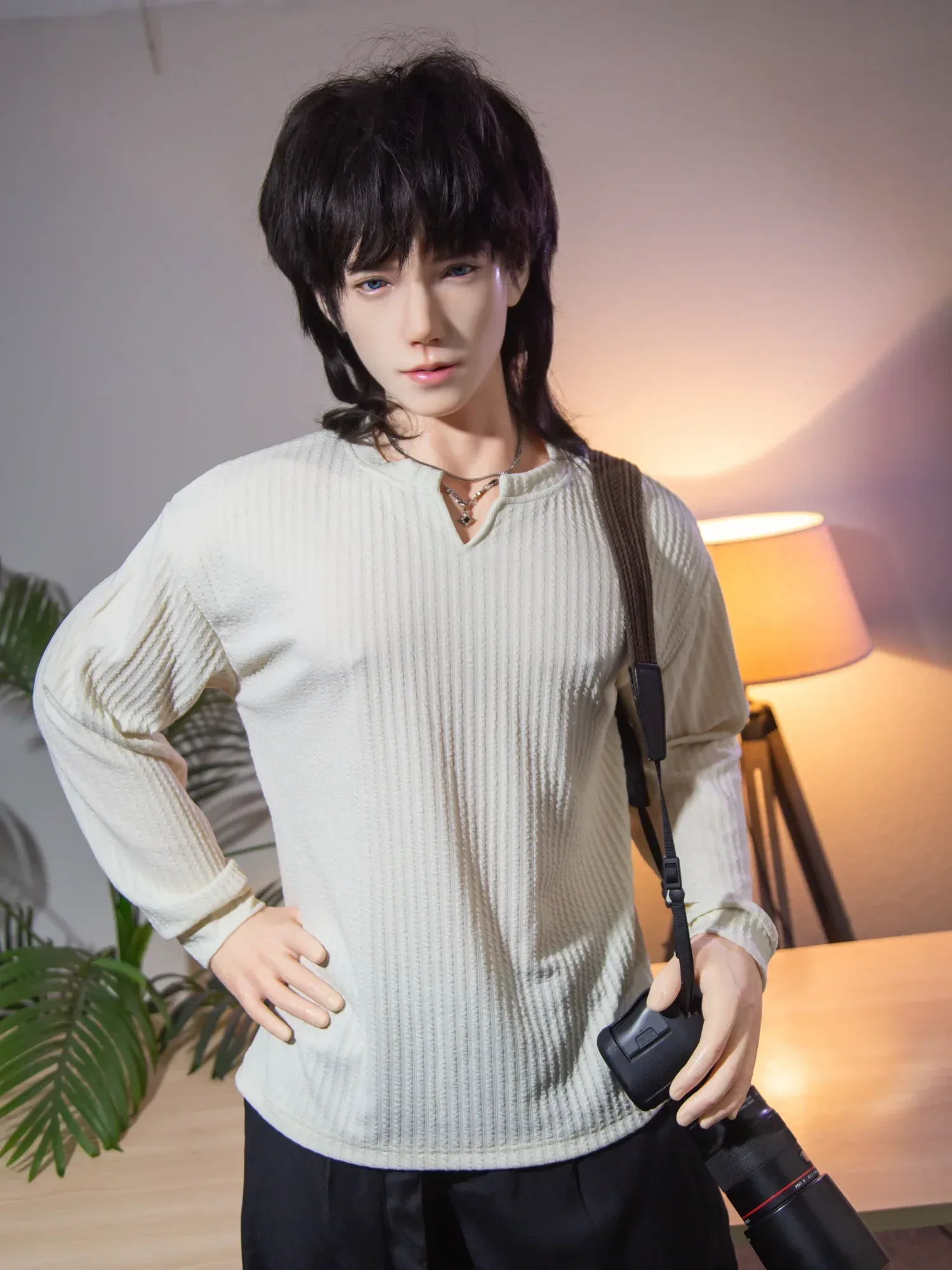 F9172-185cm\/6ft1-41kg Silicone Twink Life Size Femboy Male Sex Doll with 8.27\" Dildo | Qita doll view 2