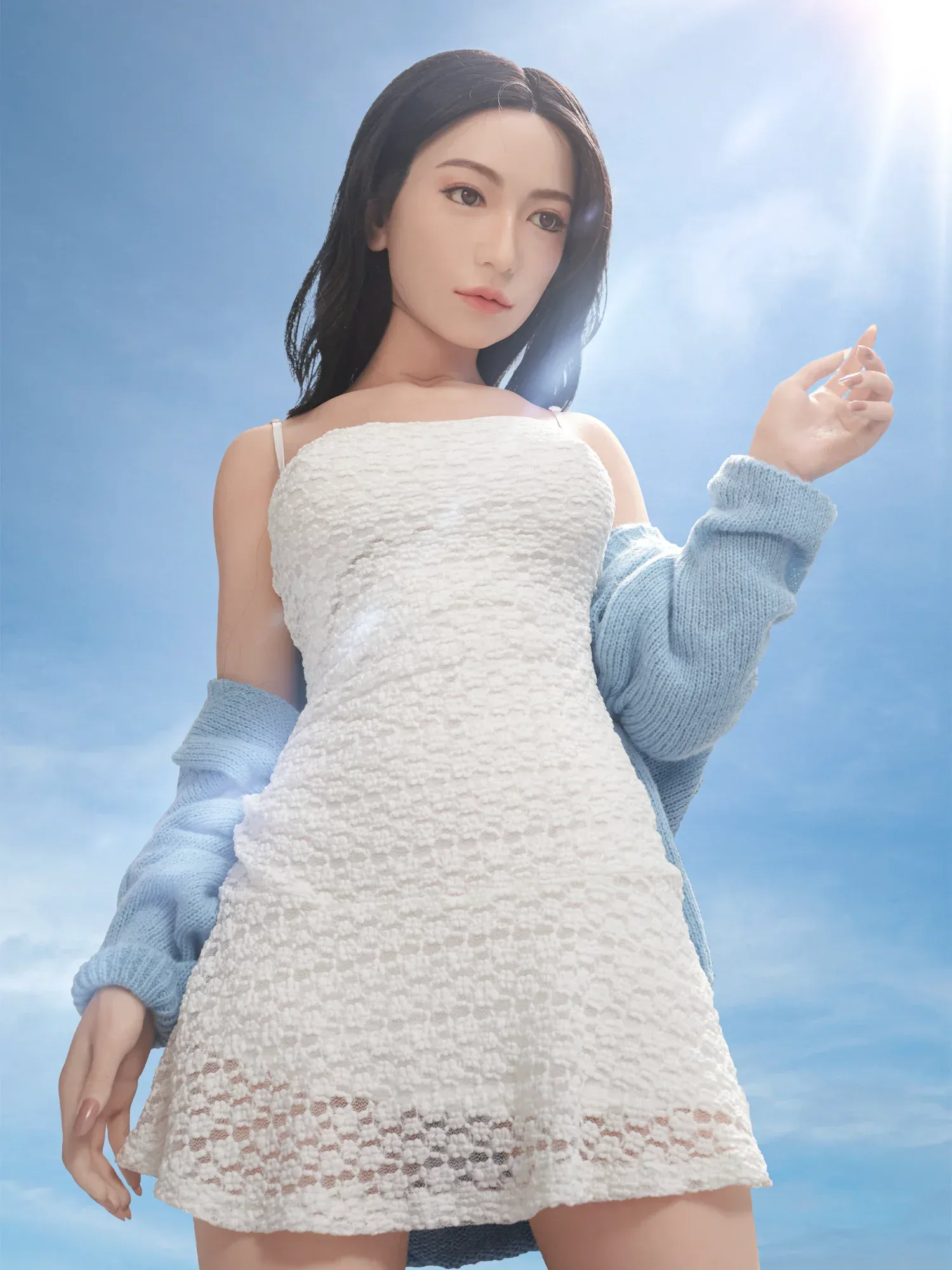 F9207-158cm(5.1ft)-25.7kg A Cup Silicone Lightweight Tiny Sex Doll丨Climax Doll ULW