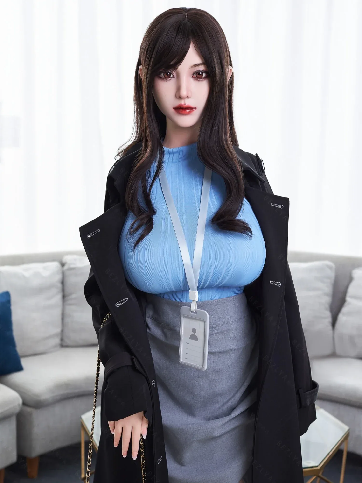 F7117-161cm(5.28ft)-32.8kg 2.2 I Cup Asian Real Silicone Japanese Office Lady Sex Doll – Professional Attire Love Doll｜AITIA Doll