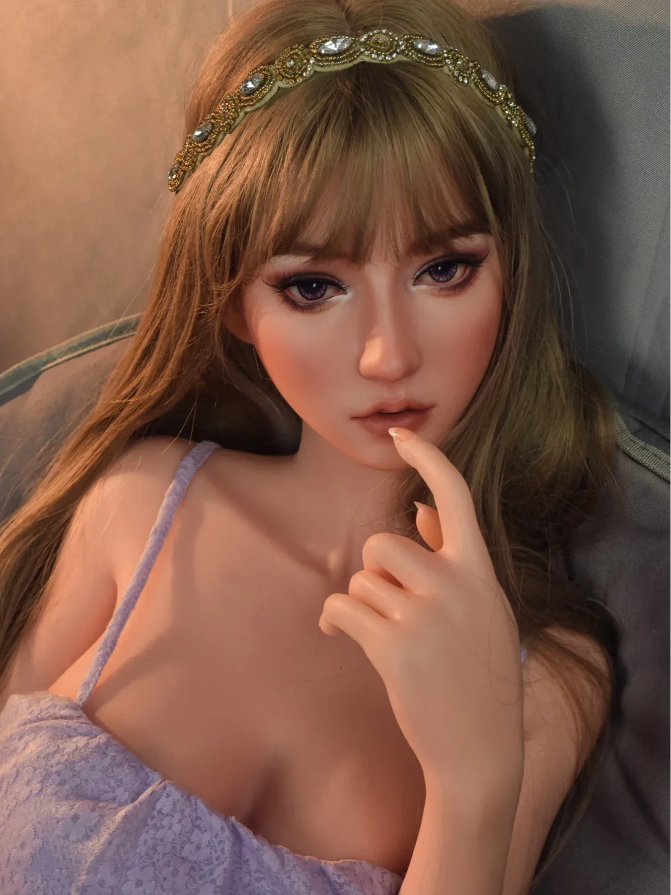 F3808-165cm\/5ft4 Lovely Blush Silicone Anime Sex Doll | Elsa Babe view 6