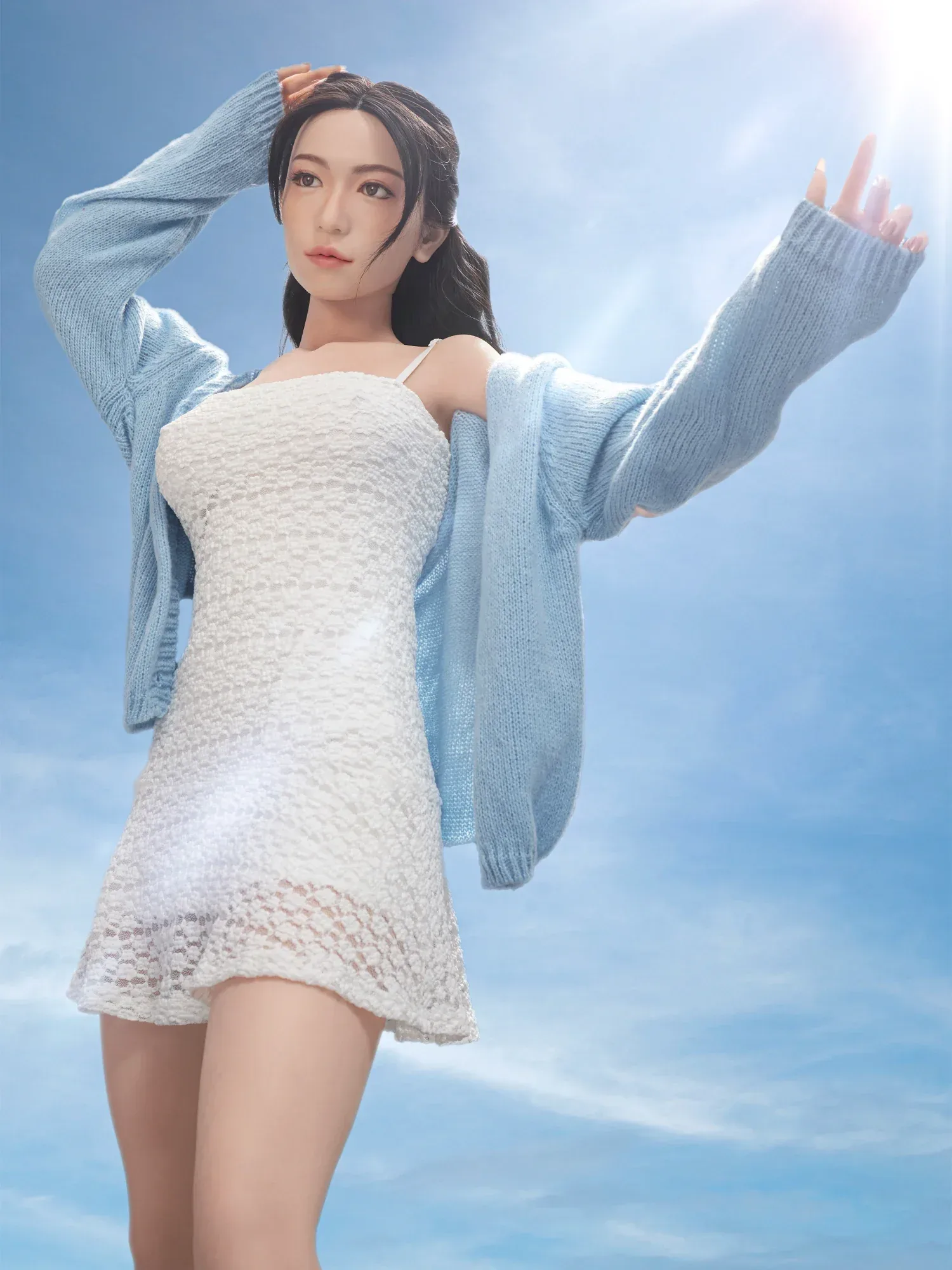 F9207-158cm(5.1ft)-25.7kg A Cup Silicone Lightweight Tiny Sex Doll丨Climax Doll ULW view 9