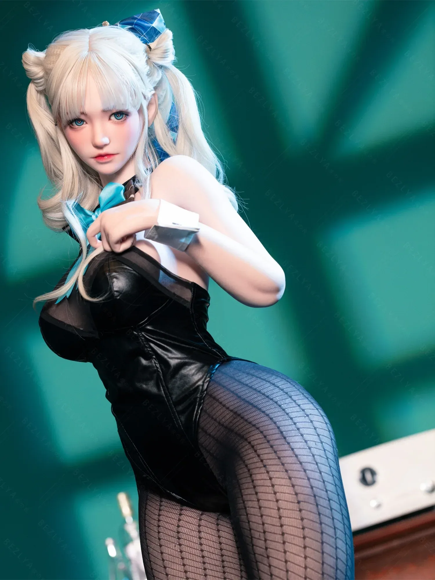 F7135-155Mcm(5.1ft)-38kg 2.2cf E Cup Mini Silicone White Twin Tails Anime Cosplay Sex Doll｜AITIA Doll view 4