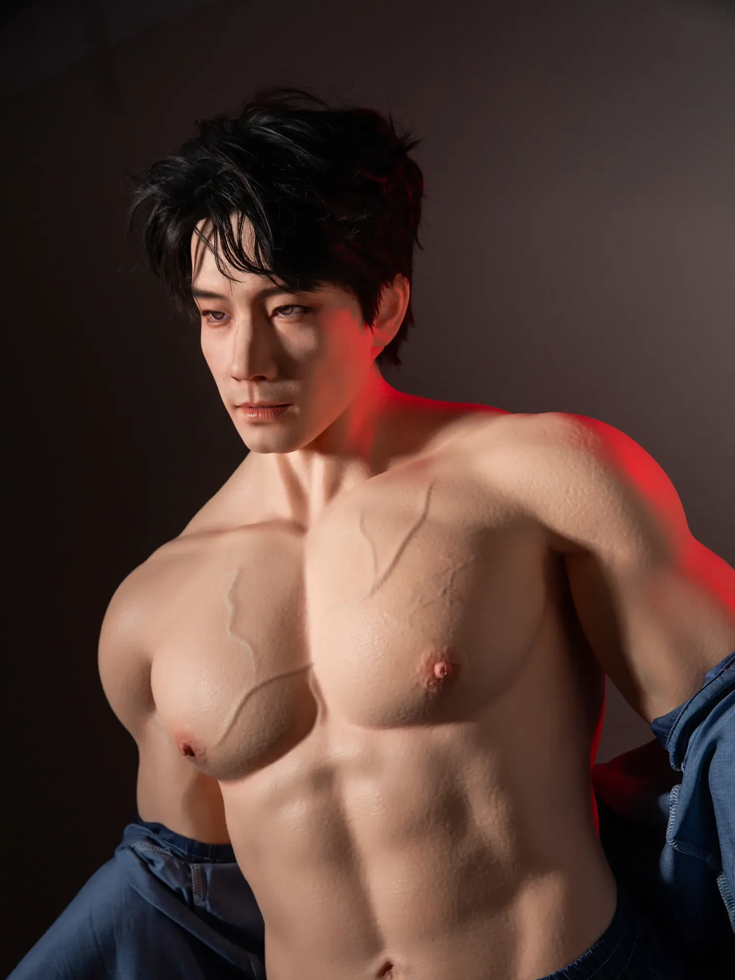 F5997-175cm\/5ft9-49kg Full Size Asian  Silicone Male Sex Doll ROS Head With Hair Transplant| Qita doll view 11