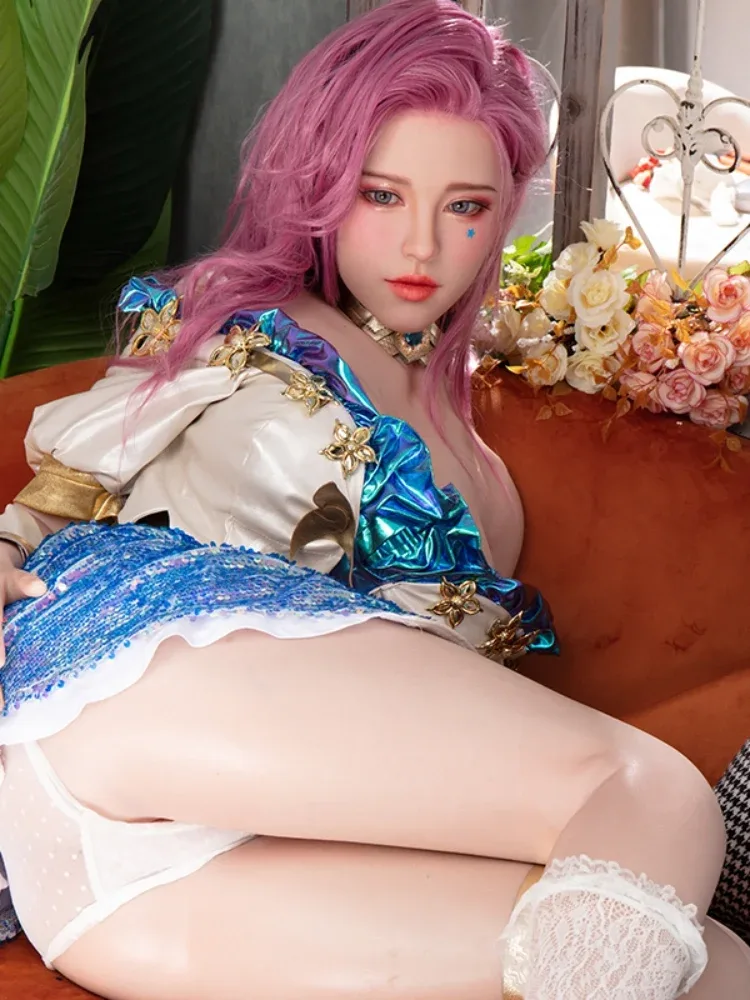 F1596-171cm\/5ft6 D Cup Silicone Thin Pink Hair Teen Sex Doll|Starpery Doll view 4
