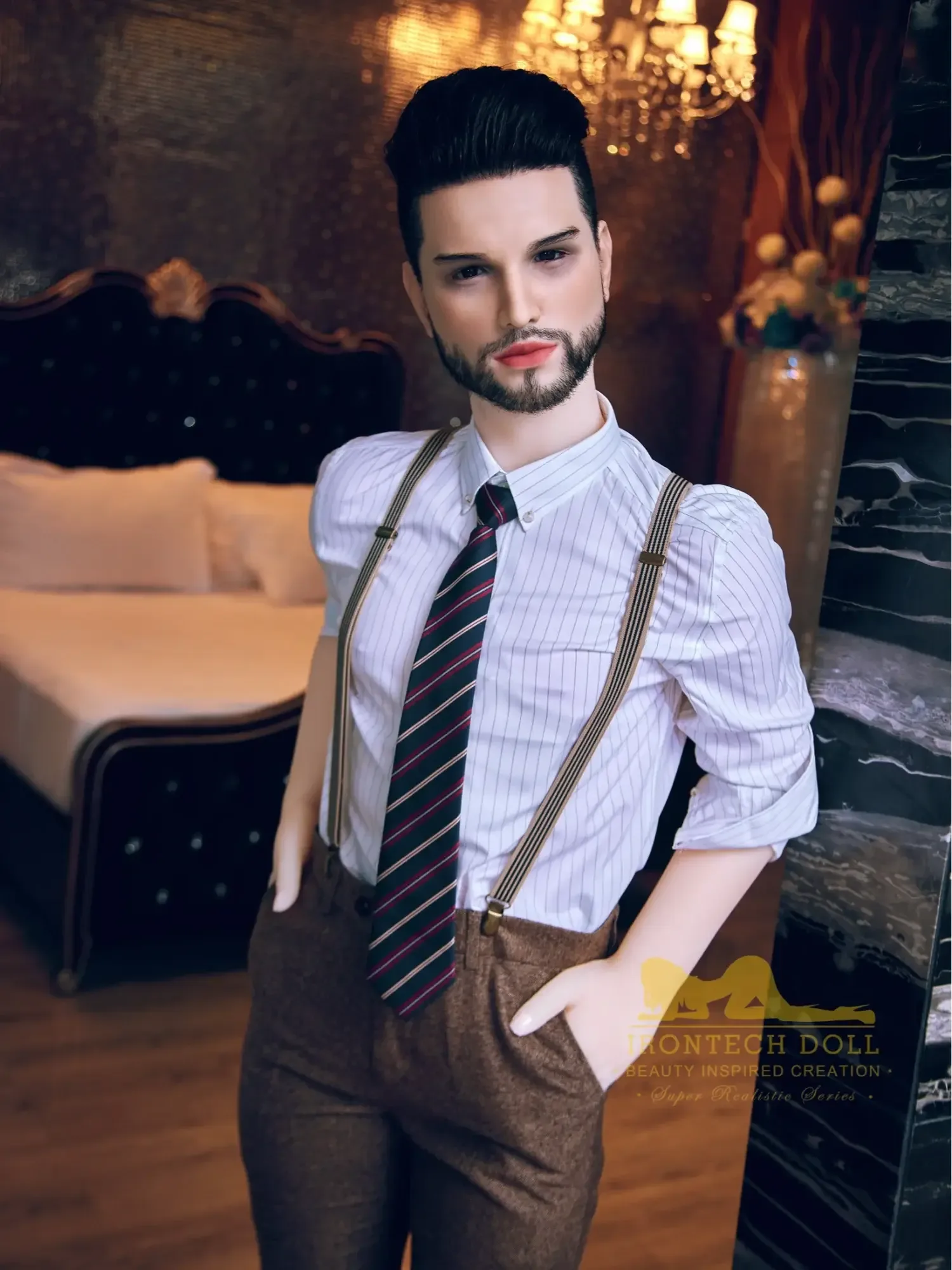 F4571-162cm(5ft3)-49kg Kevin TPE Body Femboy  toy masturbator Male Sex Doll For Sale Custom-Irontech Doll view 10
