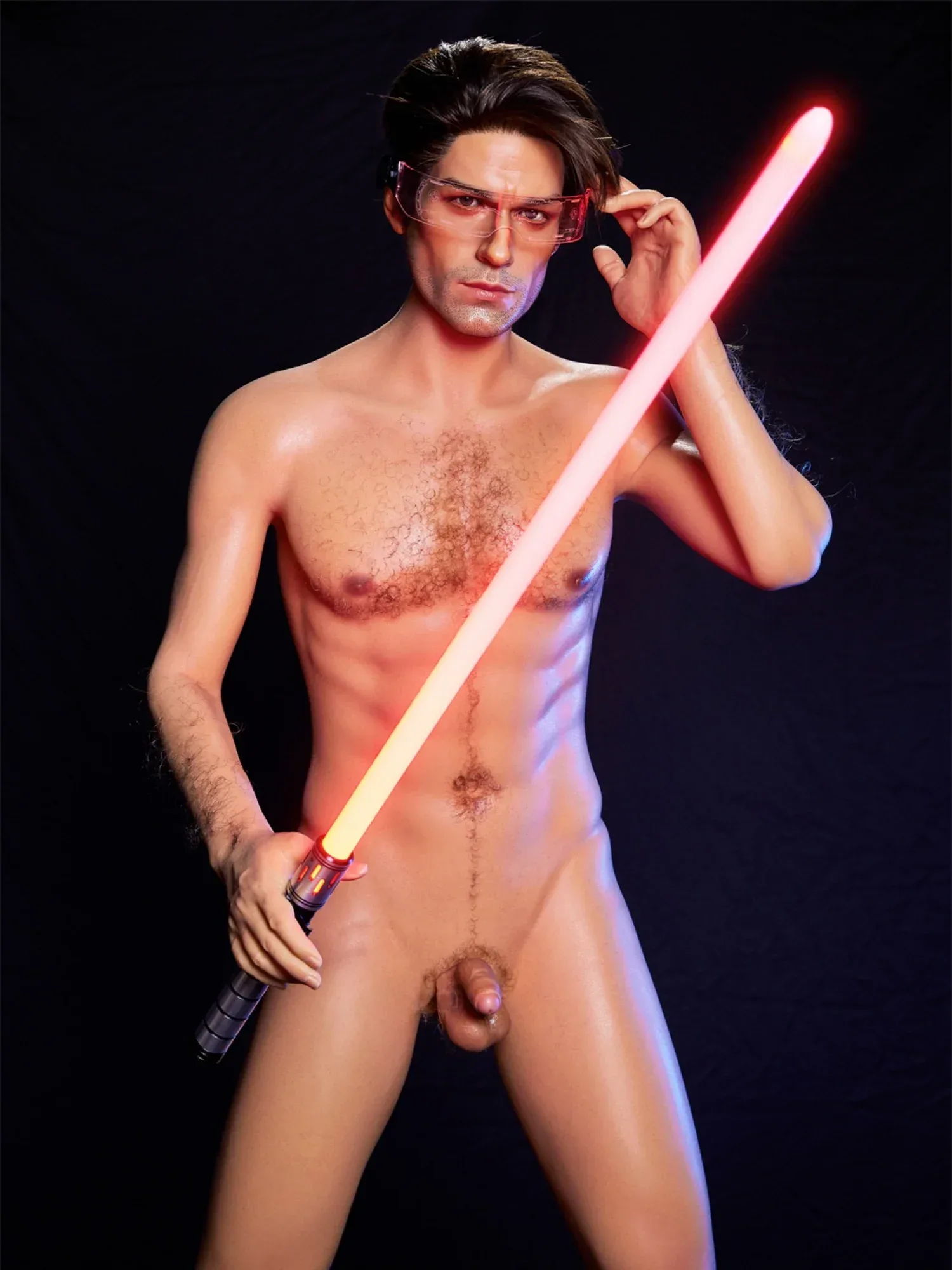 F4575-170cm\/5ft7-38kg Tanned Femboy Silicone Real Life Male Sex Doll-Irontech Doll view 6