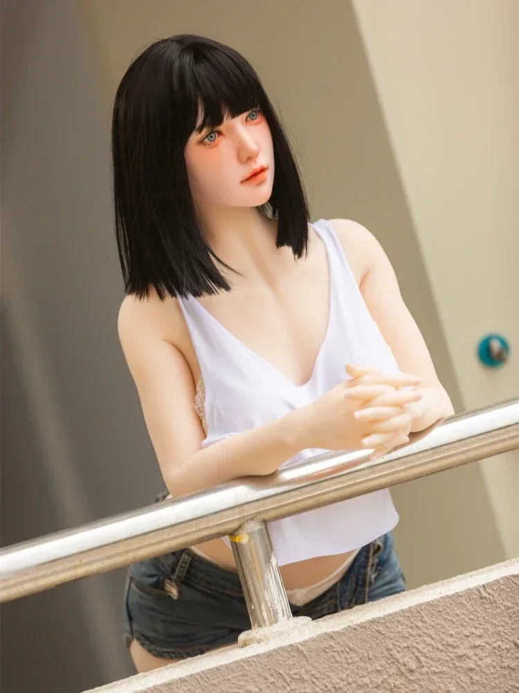 F143-Fumi Black Short Hair 162cm\/5ft4 Japanese Silicone Sex Doll view 2