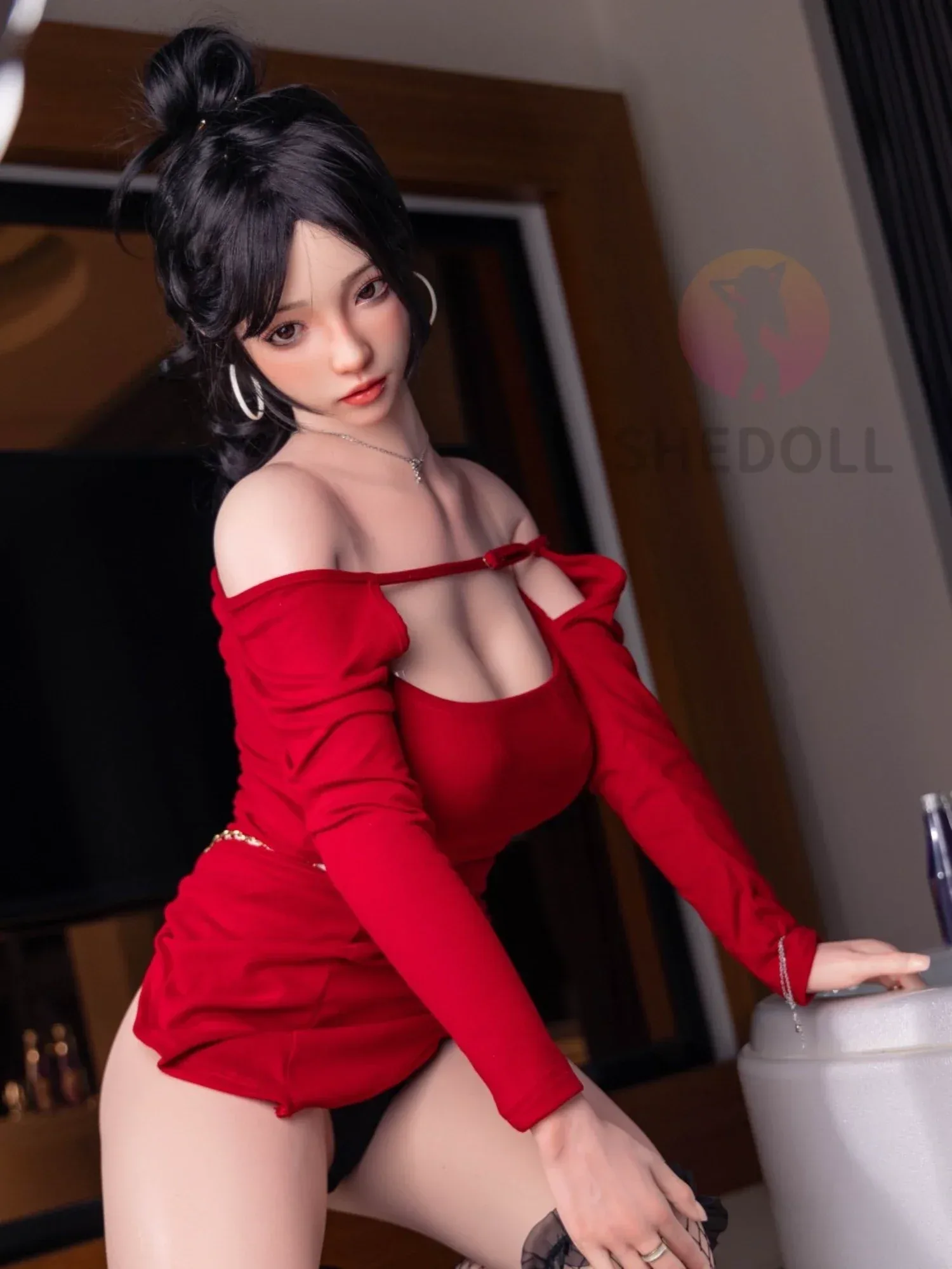 F6037—165cm\/5ft4-56kg E Cup Asian ROS Silicone Sex Doll | SHEDOLL view 4