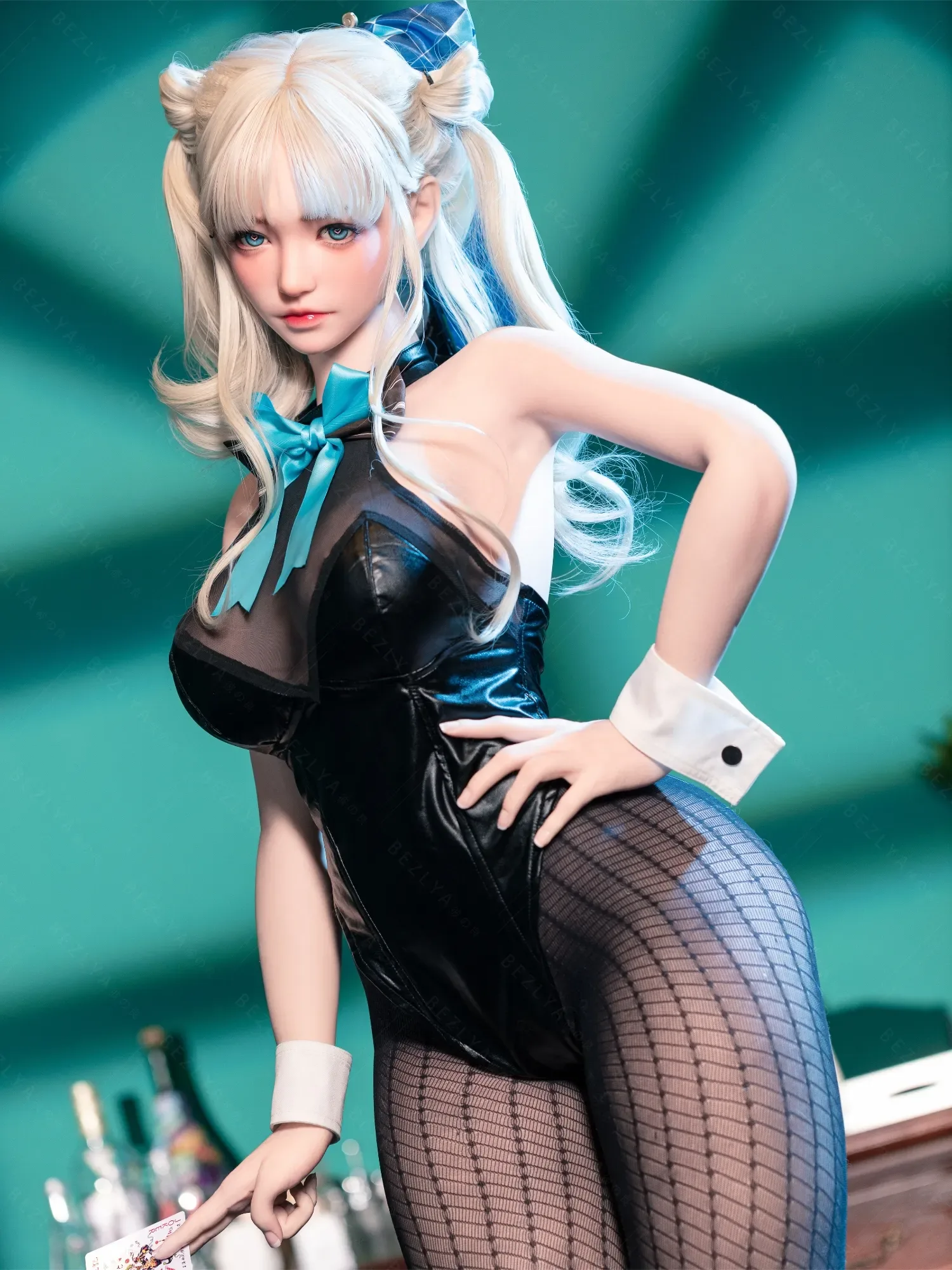 F7135-155Mcm(5.1ft)-38kg 2.2cf E Cup Mini Silicone White Twin Tails Anime Cosplay Sex Doll｜AITIA Doll view 2
