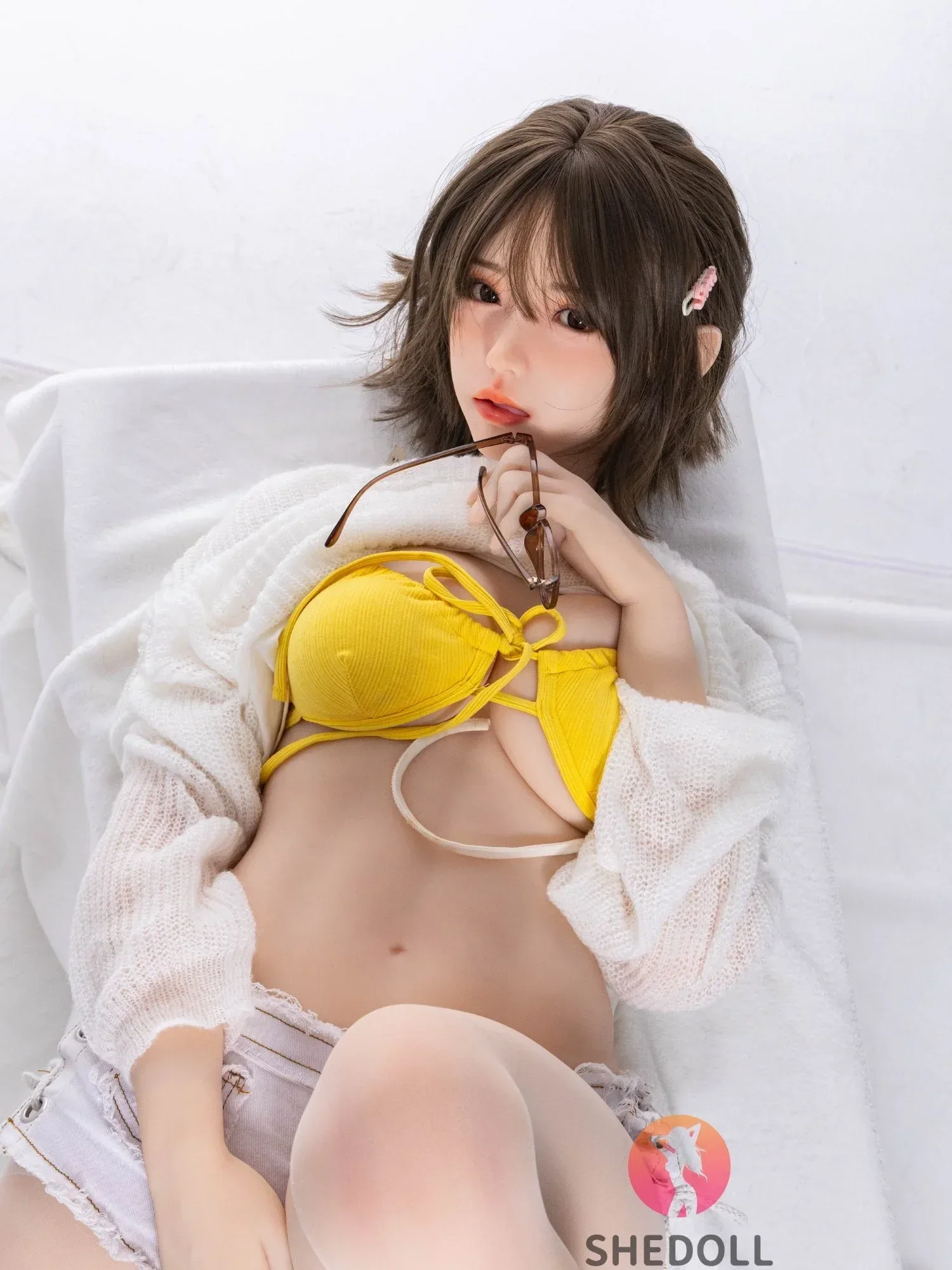 F6093—167cm\/5.5ft-45kg D Cup Asian ROS Silicone Head TPE Body Sex Doll | SHEDOLL