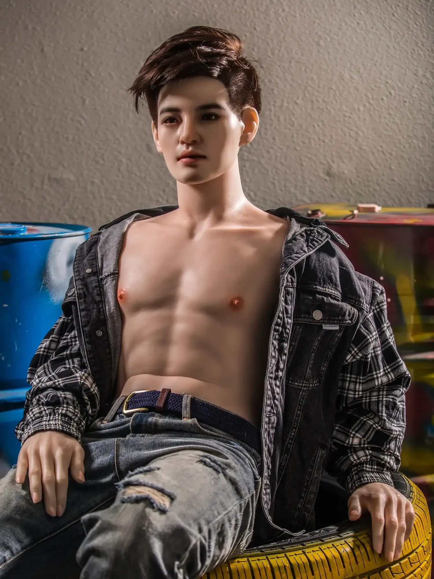 F4616-177cm\/5ft10-55kg Femboy Full Size Sex Doll Asian Male - Qita doll view 2