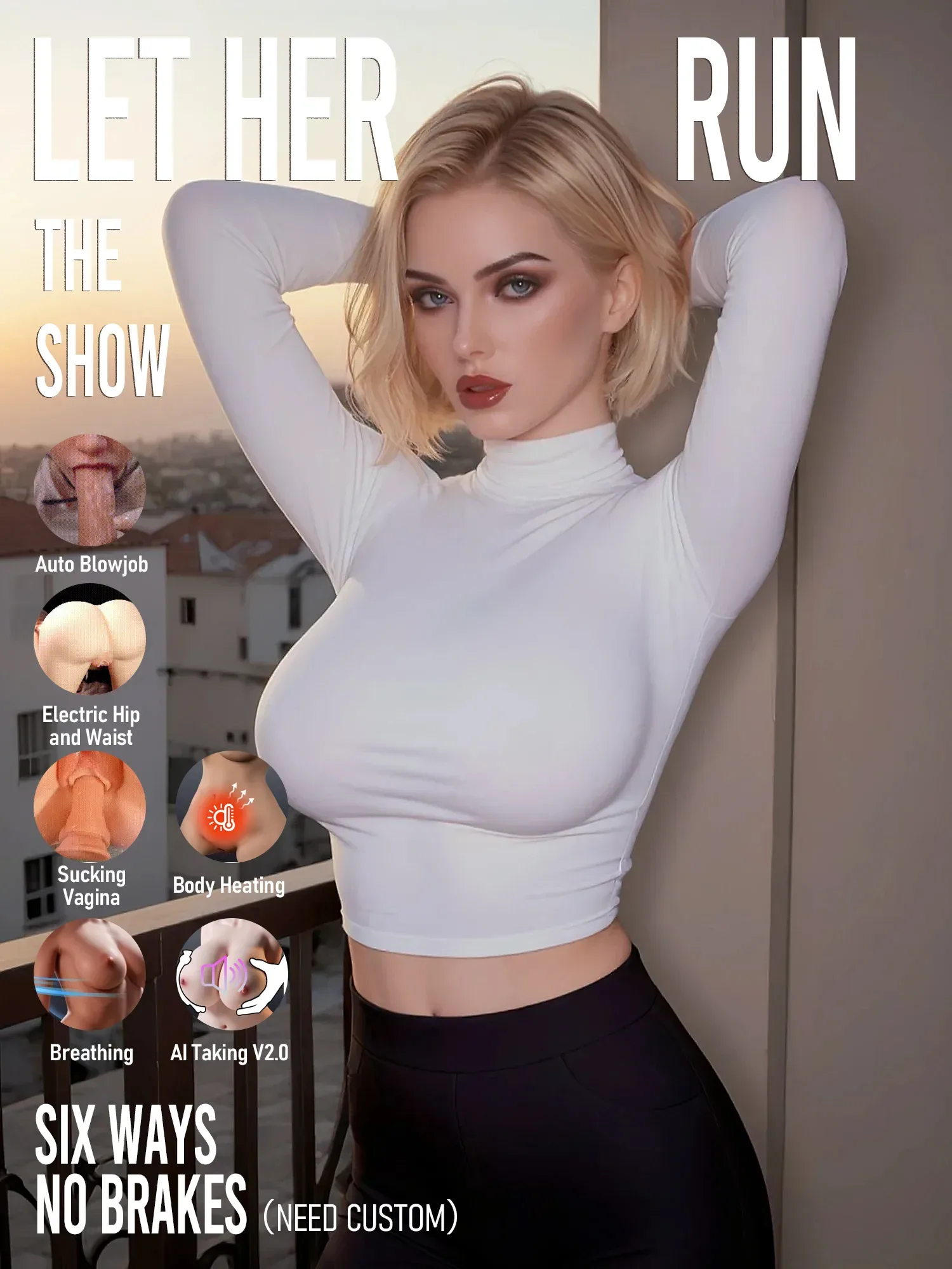 F6129-170cm\/5ft6 40kg  D Cup Movable jaw TPE+silicone Head Sex Doll Robot |SY Doll