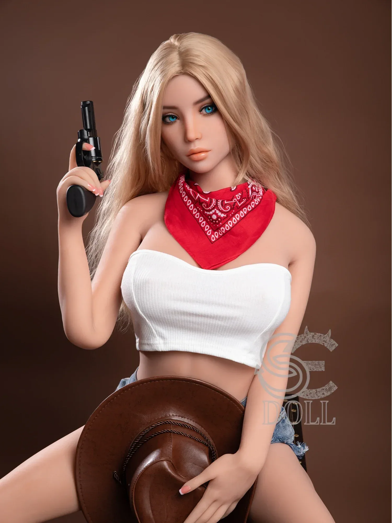 F826—158cm(5ft2)-33.5kg Jenny D Cup TPE Sexy Adult Cowboy Latin Girl Love Doll | SE Doll view 8
