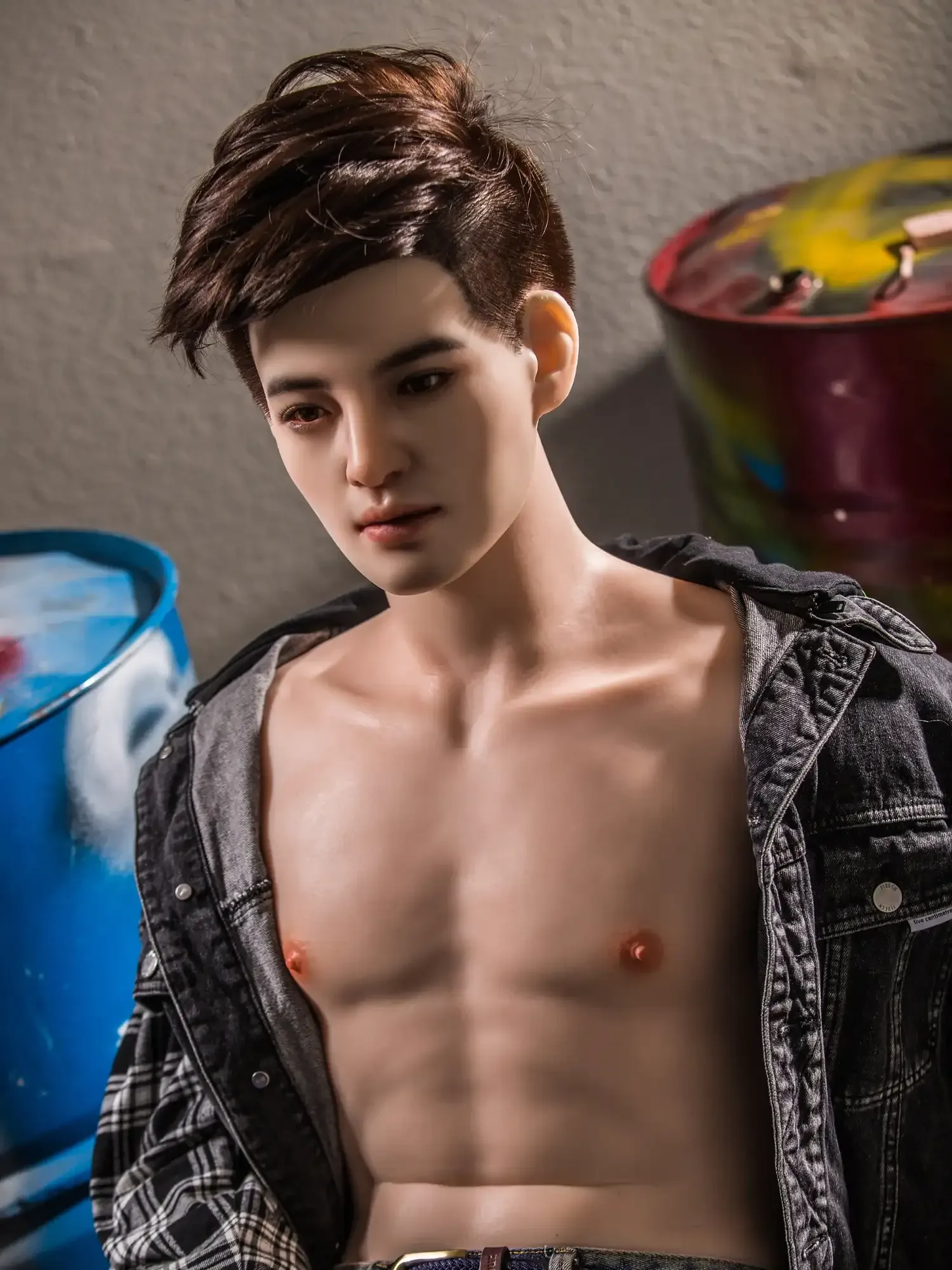 F4616-177cm\/5ft10-55kg Femboy Full Size Sex Doll Asian Male - Qita doll view 4