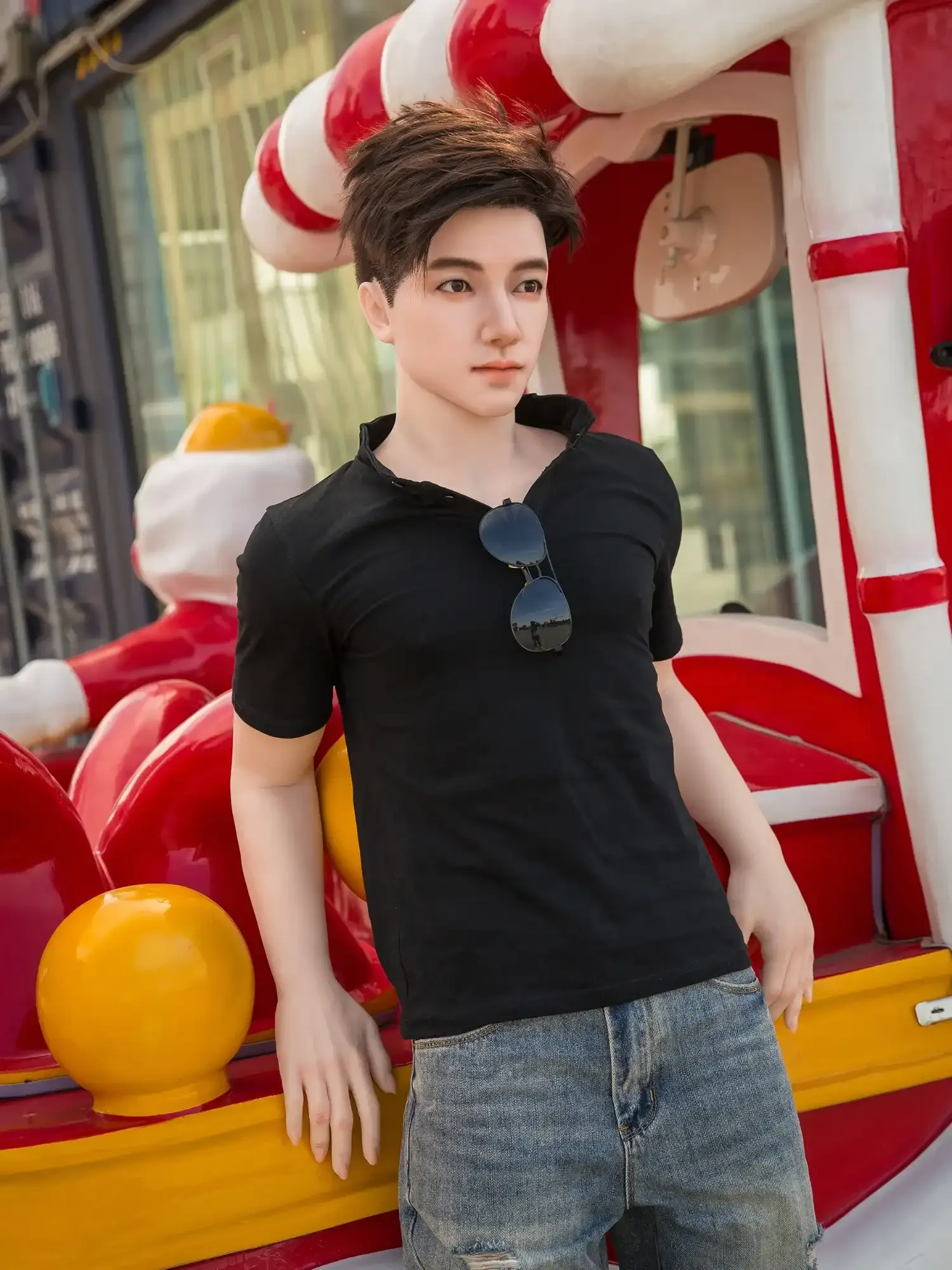 F4615-177cm\/5ft10-55kg Femboy Sex Dolls with Asian Young Male - Qita doll view 10