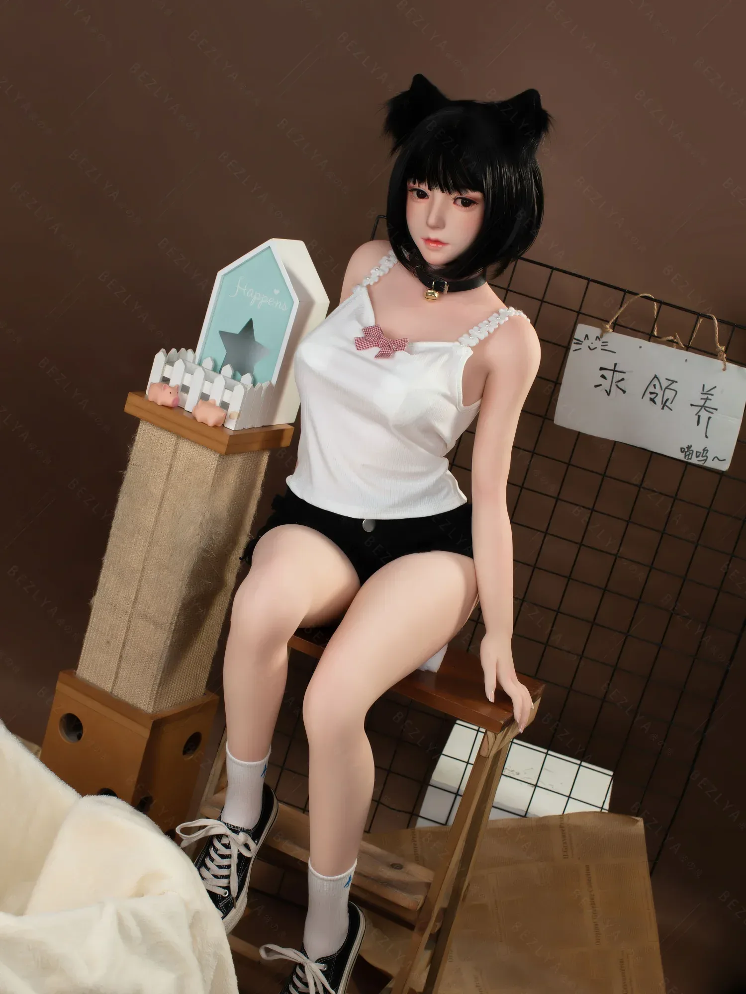 F4705-160cm(5.3ft)-34kg 2.0 B Cup Asian Robot Chinese Silicone Head Sex Doll|Bezlya Doll view 12