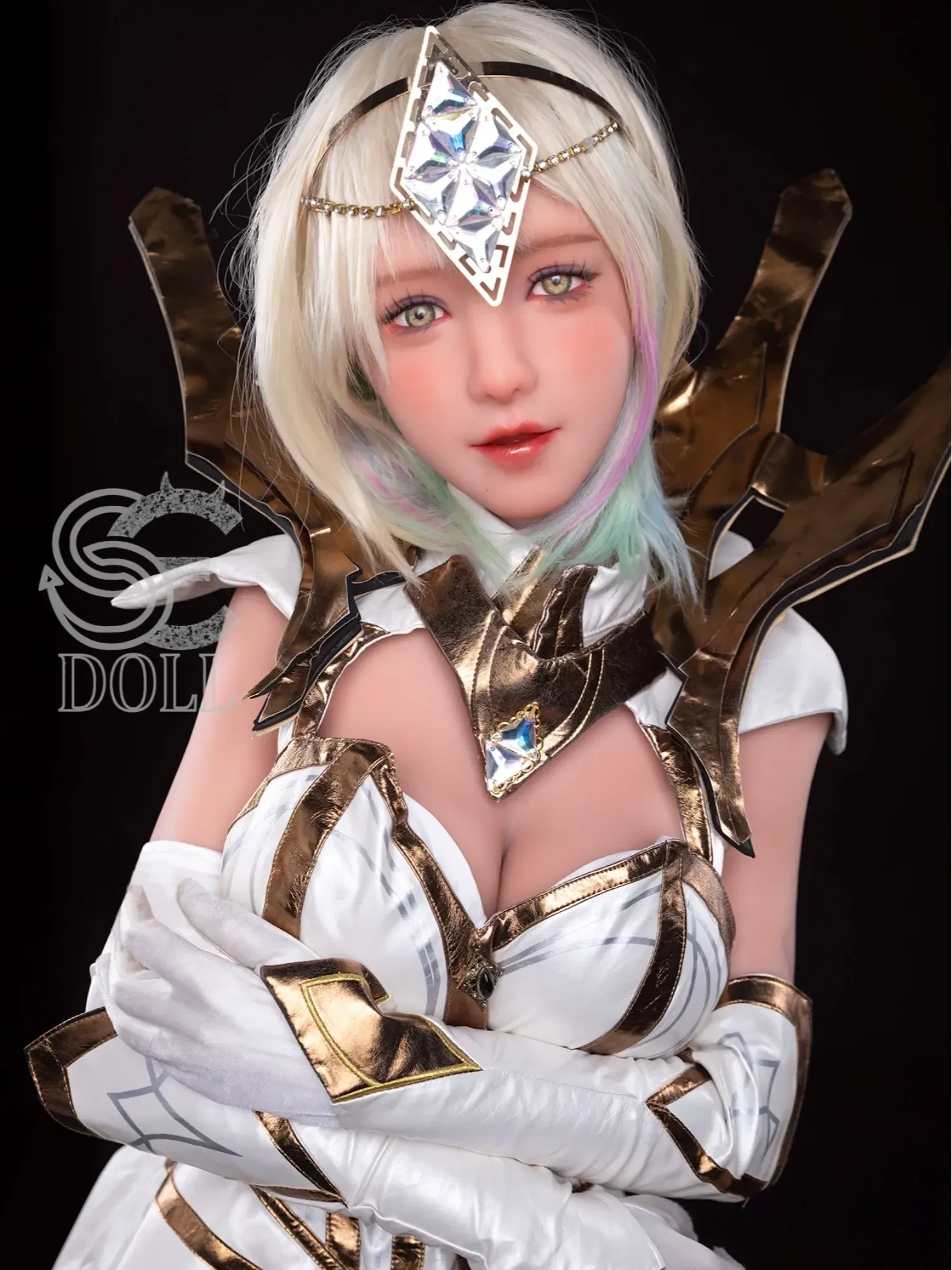 F3711-161cm(5.3ft)-35kg Angie F Cup TPE Sexy Asian Anime Fantasy Blonde Fairy Woman Love Doll|SE Doll view 7