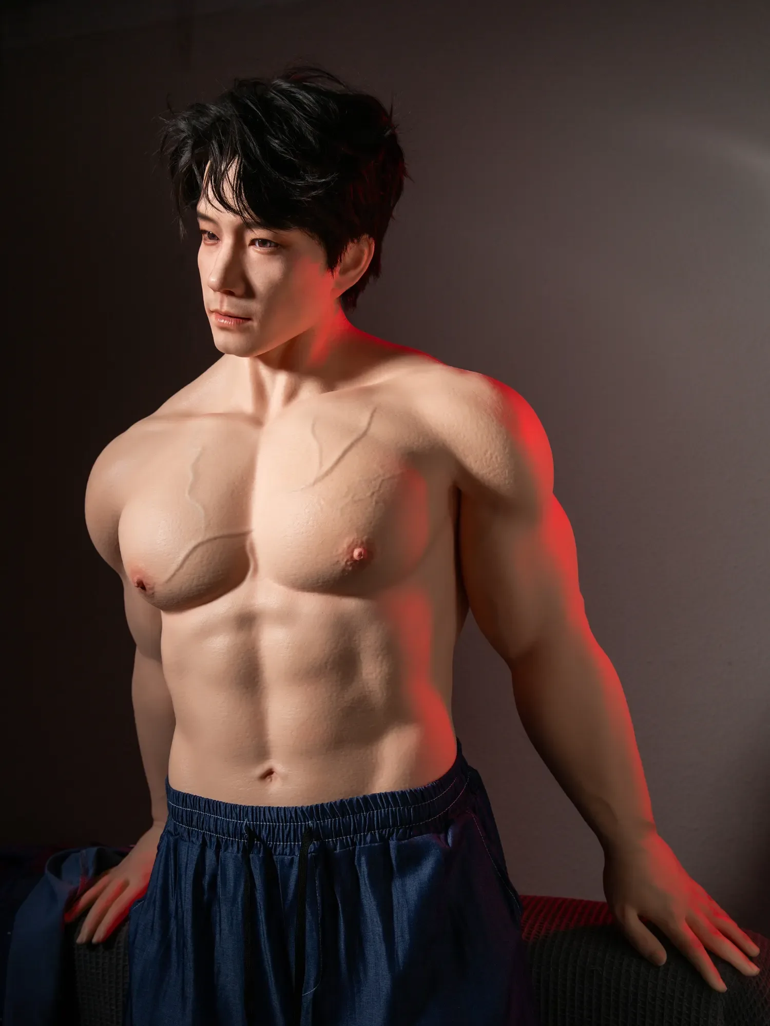 F5997-175cm\/5ft9-49kg Full Size Asian  Silicone Male Sex Doll ROS Head With Hair Transplant| Qita doll view 10