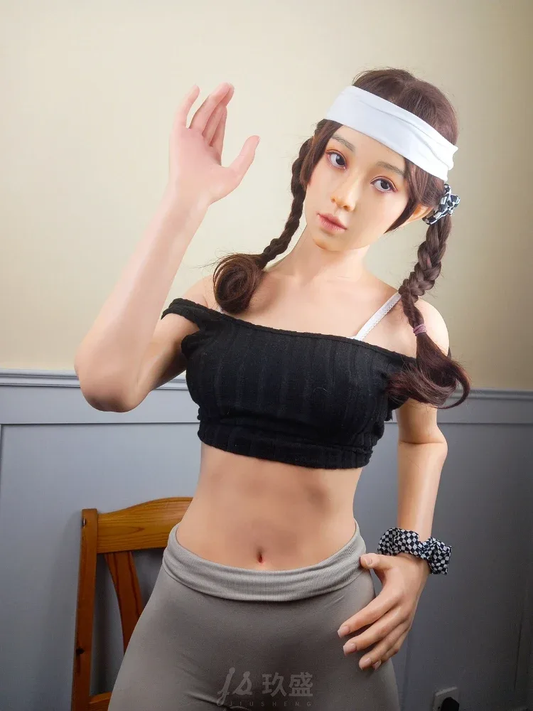F2373—168cm\/5ft5 36.2kg C Cup Kira Sport Gril Black Hair Silicone Sex Doll|Jiusheng Doll view 4