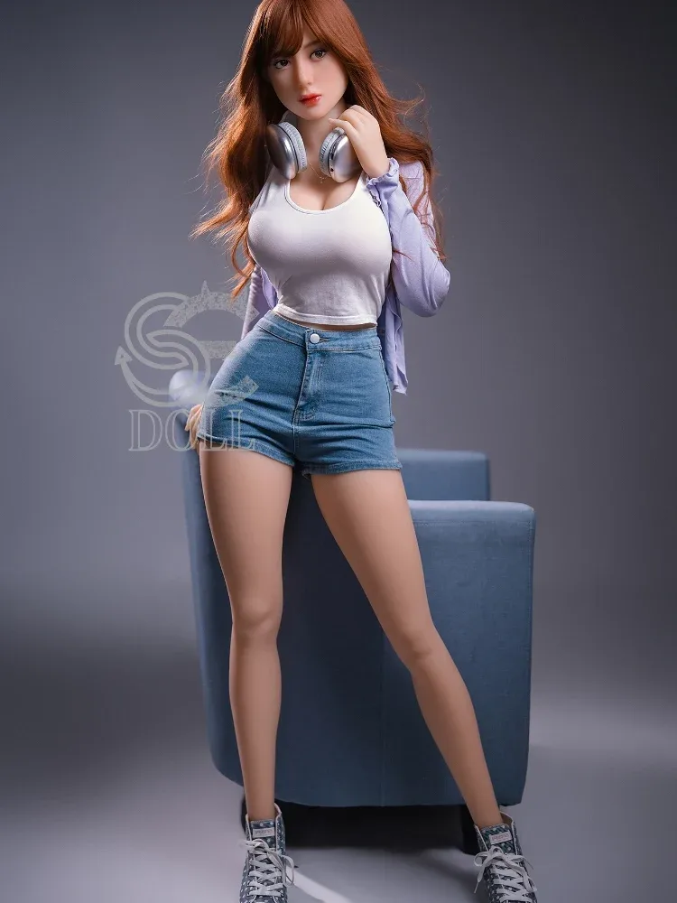 F2342- 161cm(5ft3)-35kg Skyler F Cup TPE Redhead European Sexy Girl Big Boobs Sex Doll | SE Doll view 3