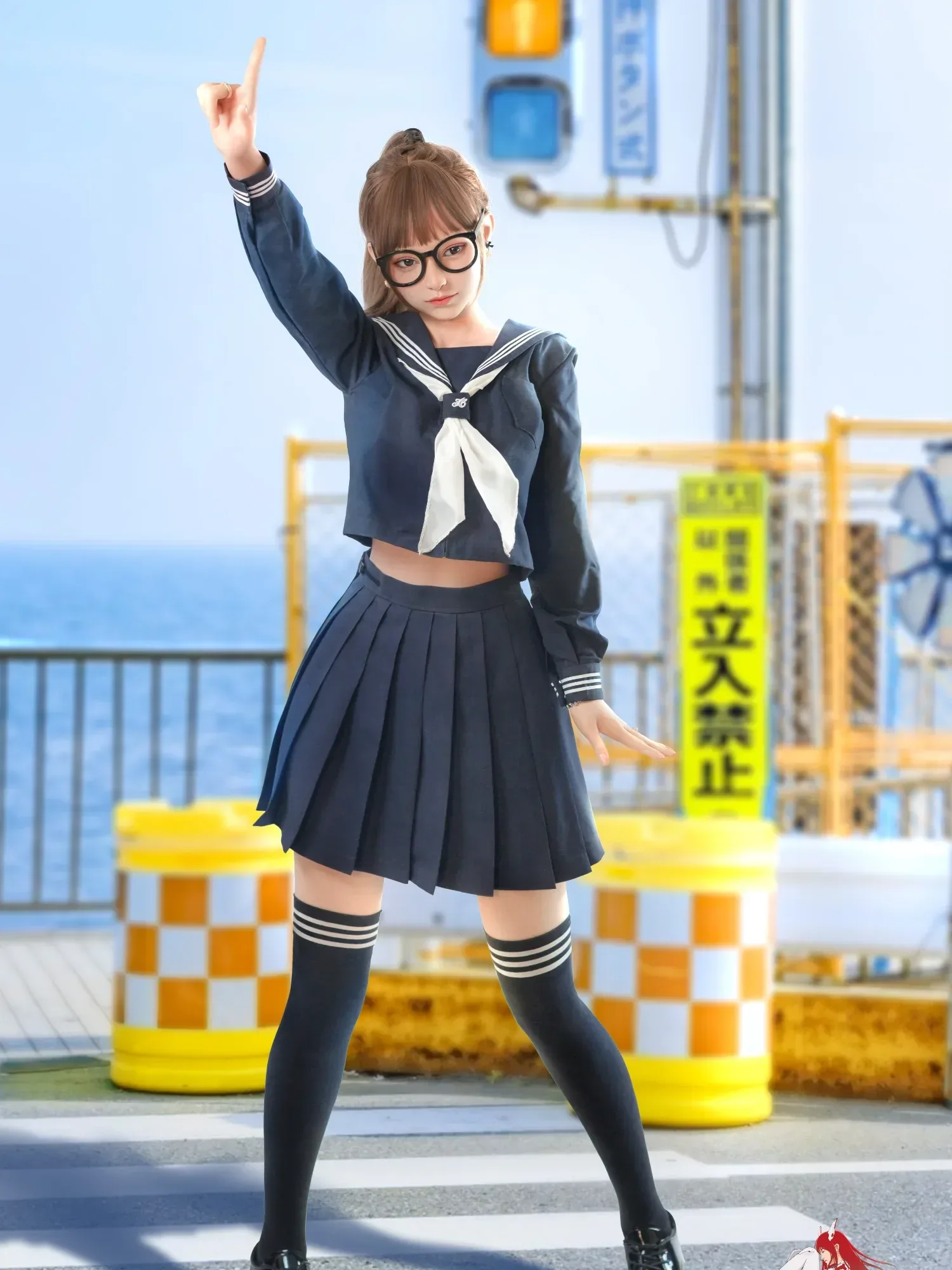 F4845- 163cm(5ft4)-35kg E Cup Silicone ROS Japanese School Style Sex Doll Fantasy Roleplay Ready丨Doll senior view 10