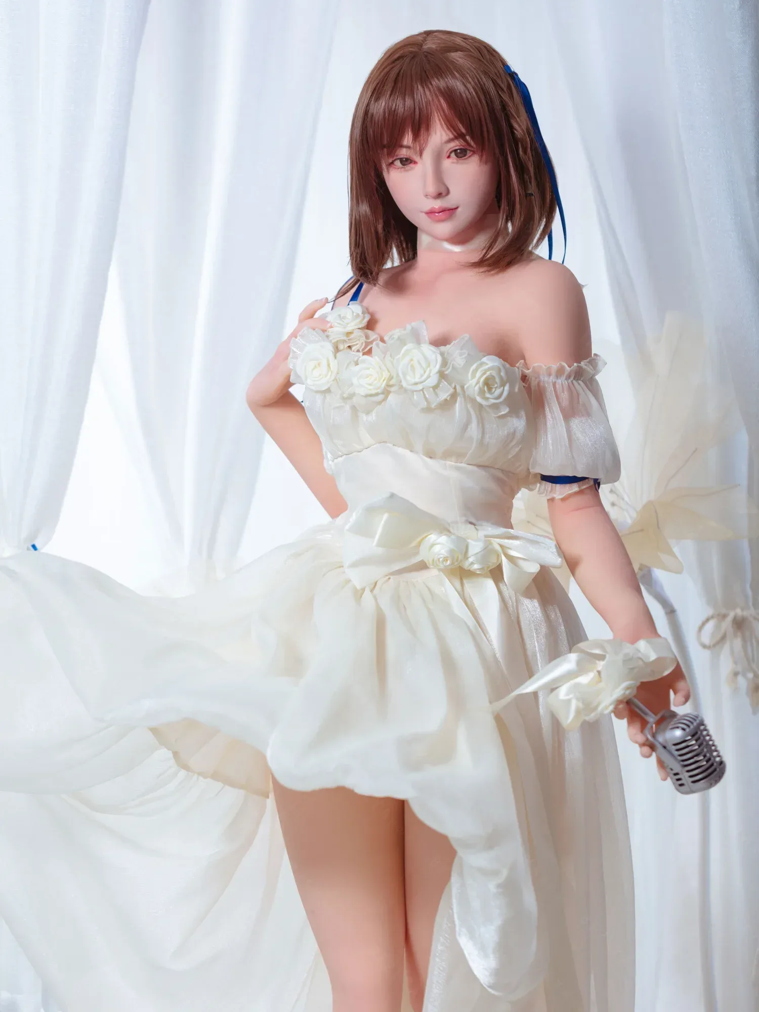 F4752-155Rcm(5.1ft)-37kg 2.0 A Cup Robot Silicone flat chest Asian Chinese Sex Doll|Bezlya Doll view 6