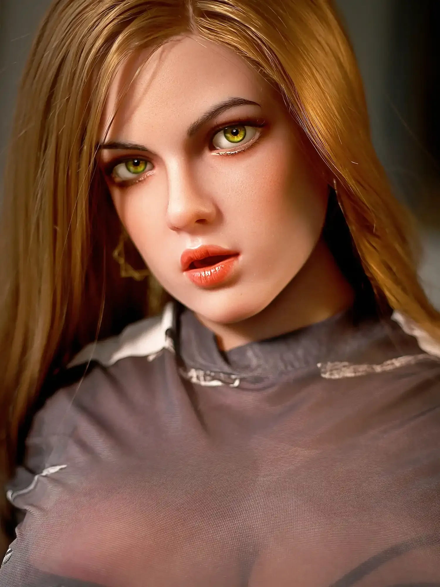 F4565-158cm\/5ft2 E Cup ROS Movable Jaw Realistic TPE bbw toy sex |SY Doll view 7