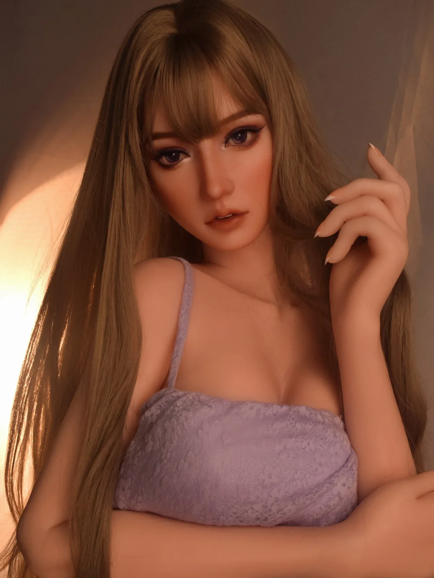 F3808-165cm\/5ft4 Lovely Blush Silicone Anime Sex Doll | Elsa Babe