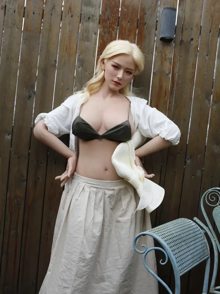 F1721-156cm\/5ft1 E Cup Blonde Silicone Sex Doll|Starpery Doll view 3