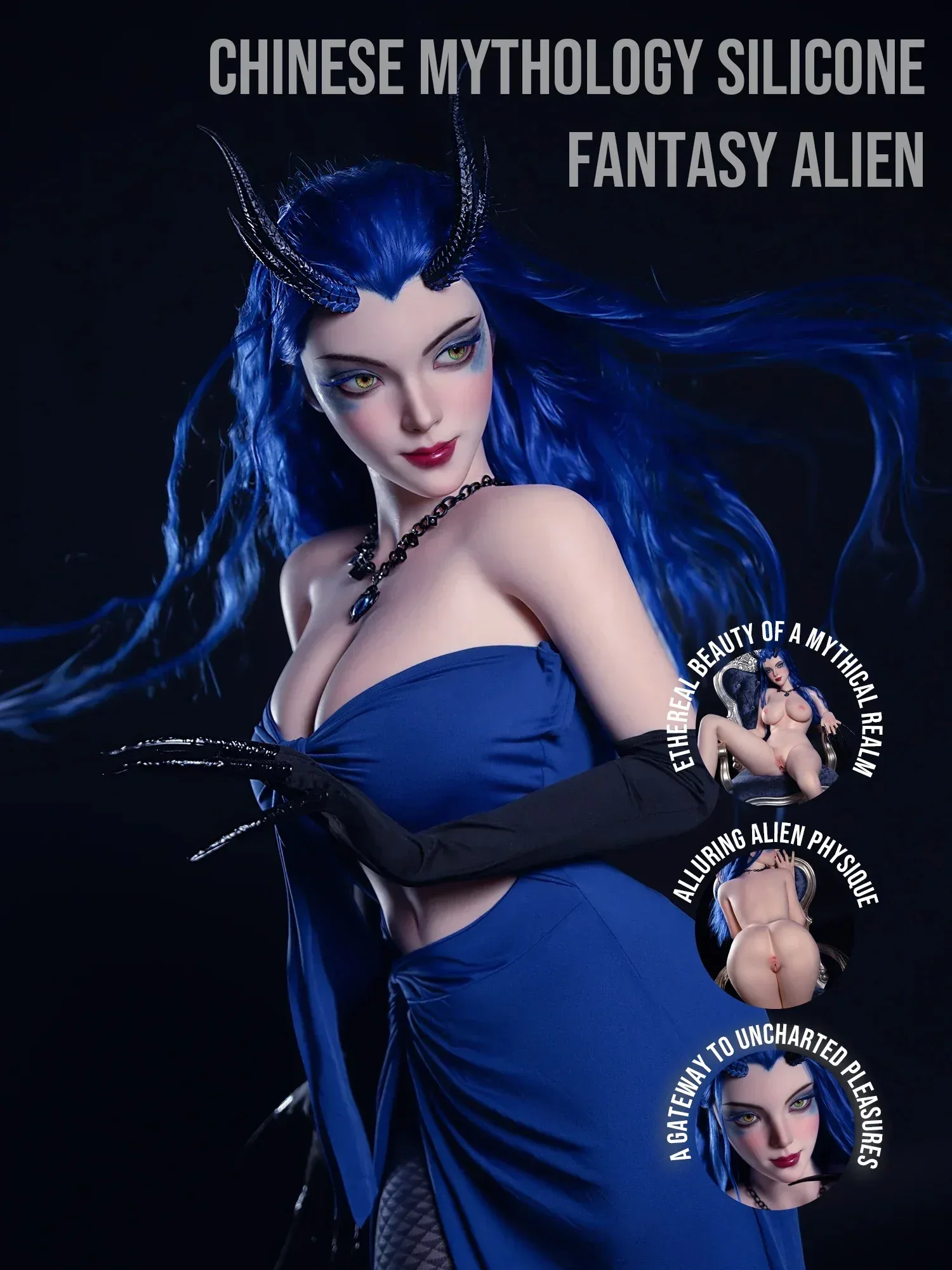 F5929- 164cm(5.4ft)\/36kg D Cup S36# Chinese Mythology Silicone Fantasy Alien Sex Doll 丨Rosretty Doll view 1