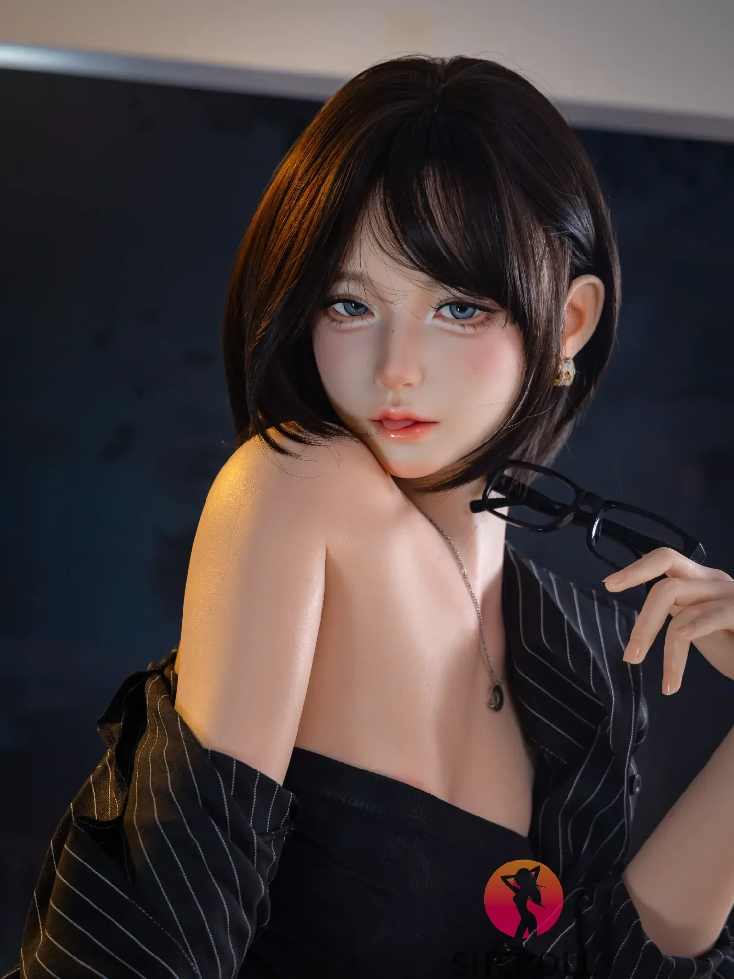 F6091—152cm\/5ft-38kg A Cup Asian ROS Small Breast Silicone Sex Doll | SHEDOLL view 4