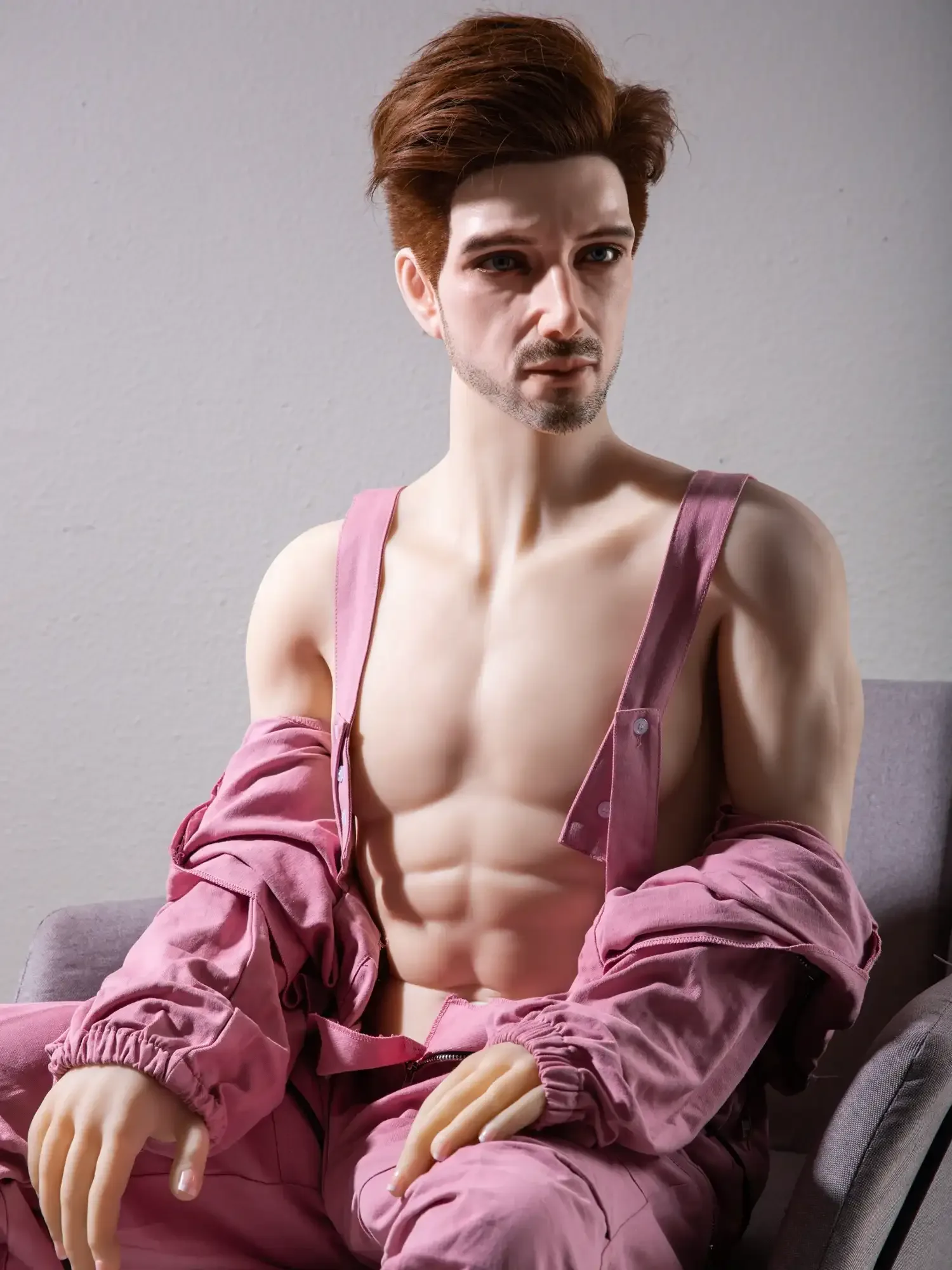 F4609-175cm\/5ft9-58kg Femboy Sex Doll Realistic Silicone Head Male - Qita doll