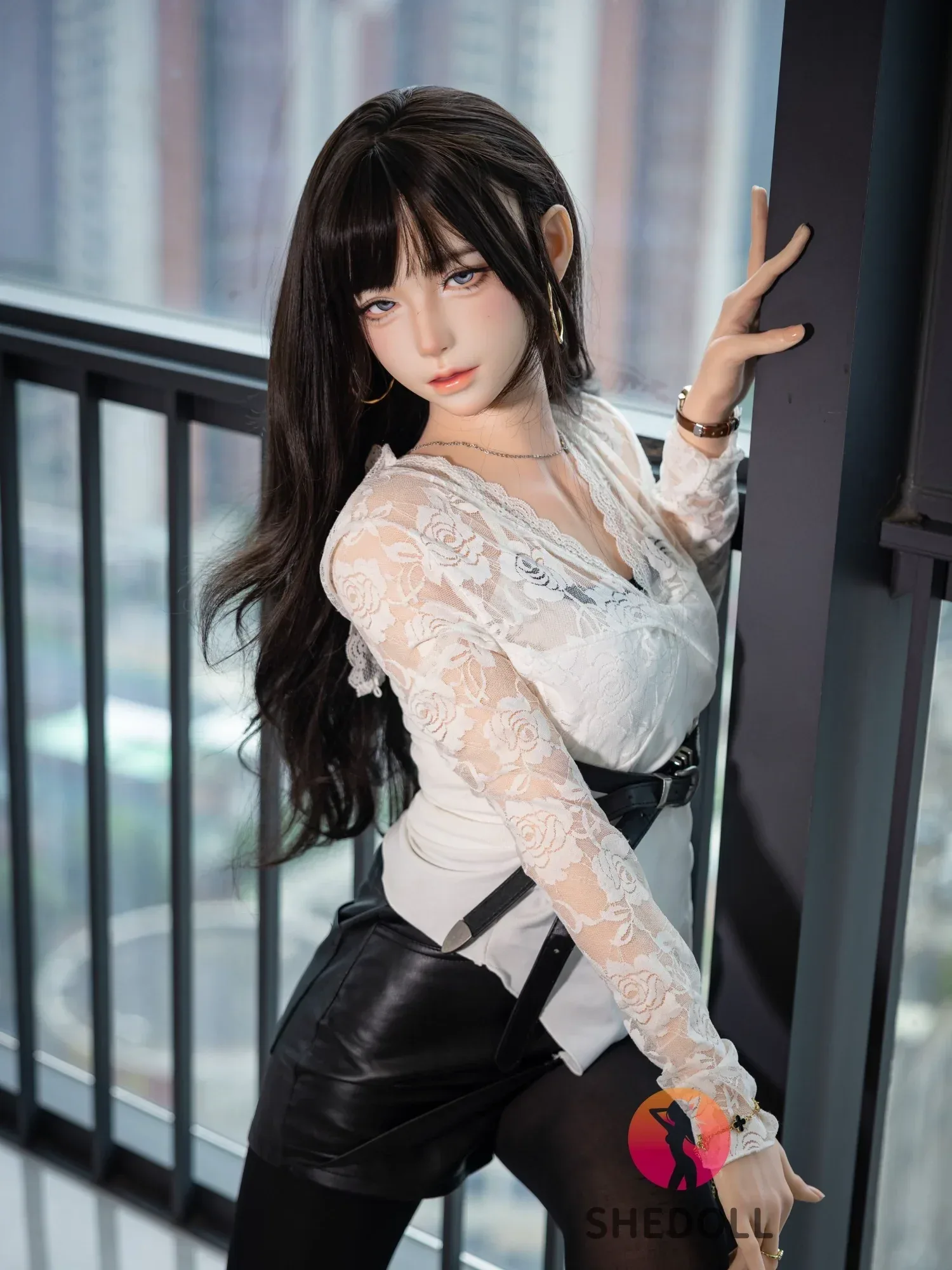 F6097—152cm\/5ft-38kg A Cup Asian ROS Flat Chest Silicone Sex Doll | SHEDOLL