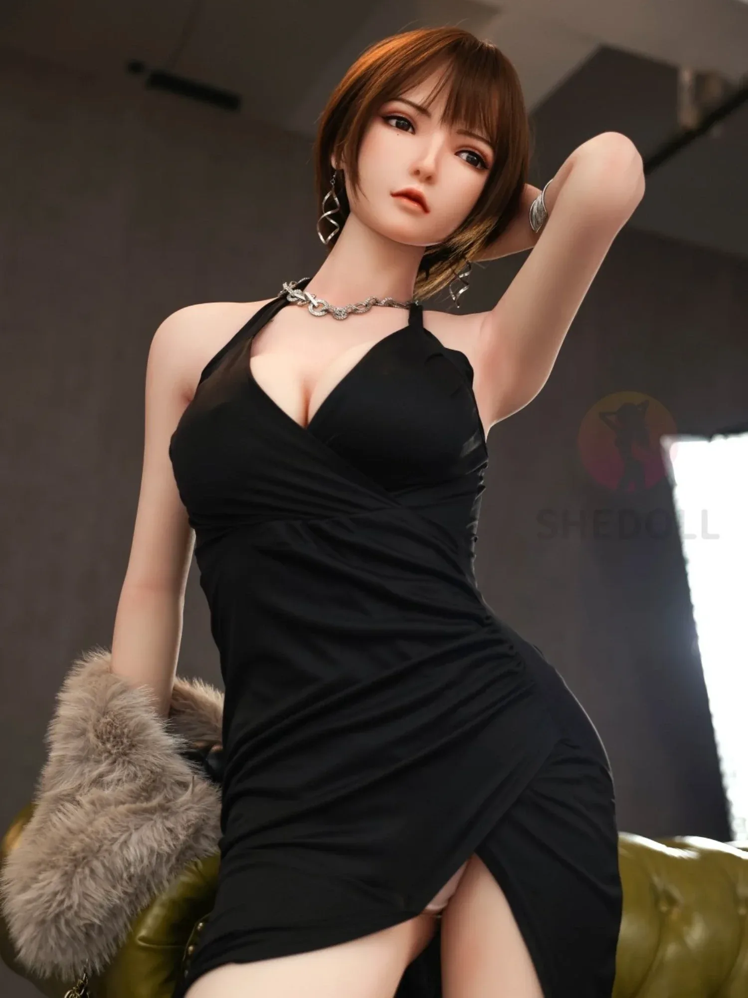 F5889—158cm\/5ft2-38kg C Cup Asian Silicone Head TPE Body Sex Doll | SHEDOLL