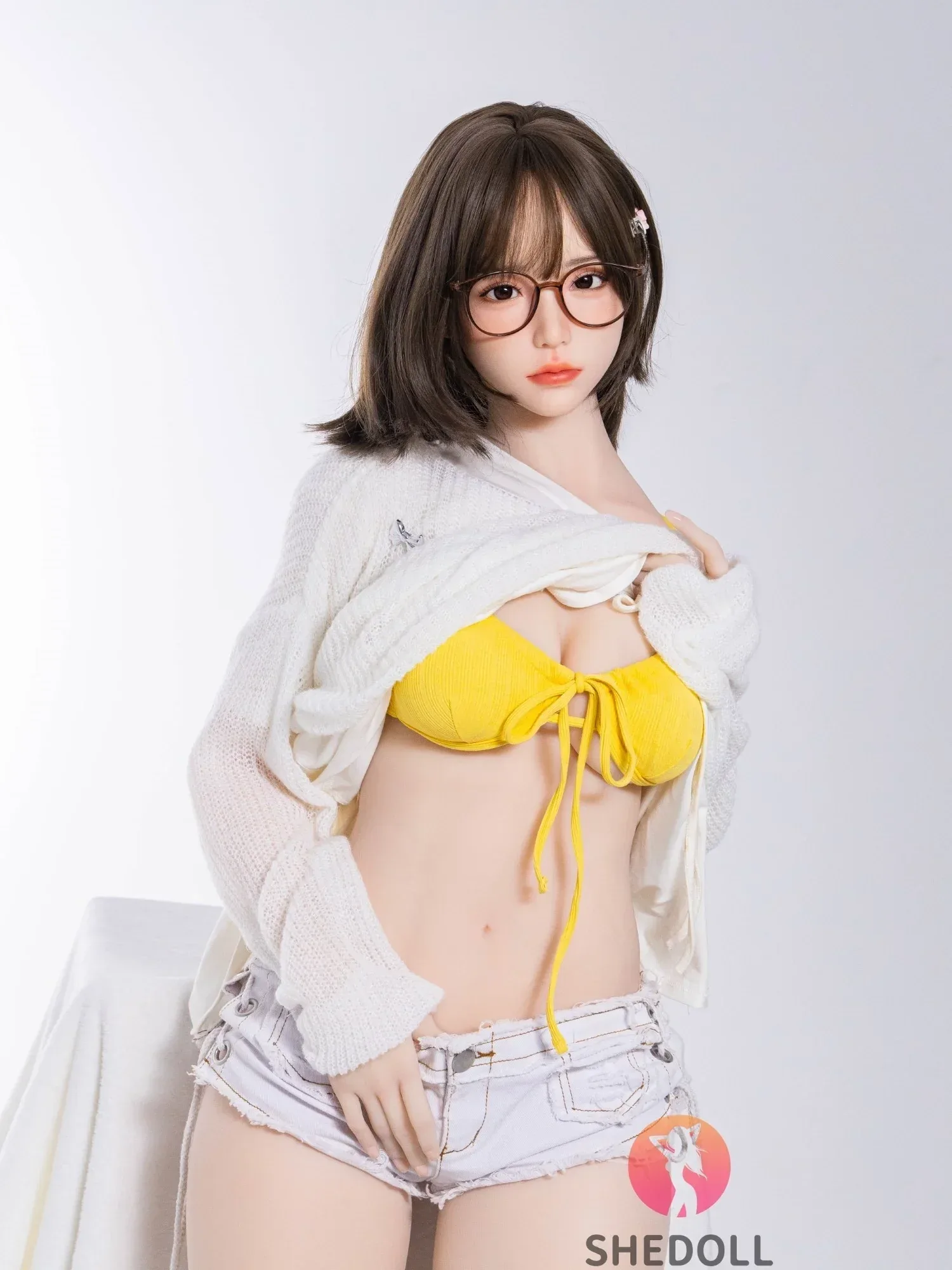 F6093—167cm\/5.5ft-45kg D Cup Asian ROS Silicone Head TPE Body Sex Doll | SHEDOLL view 3