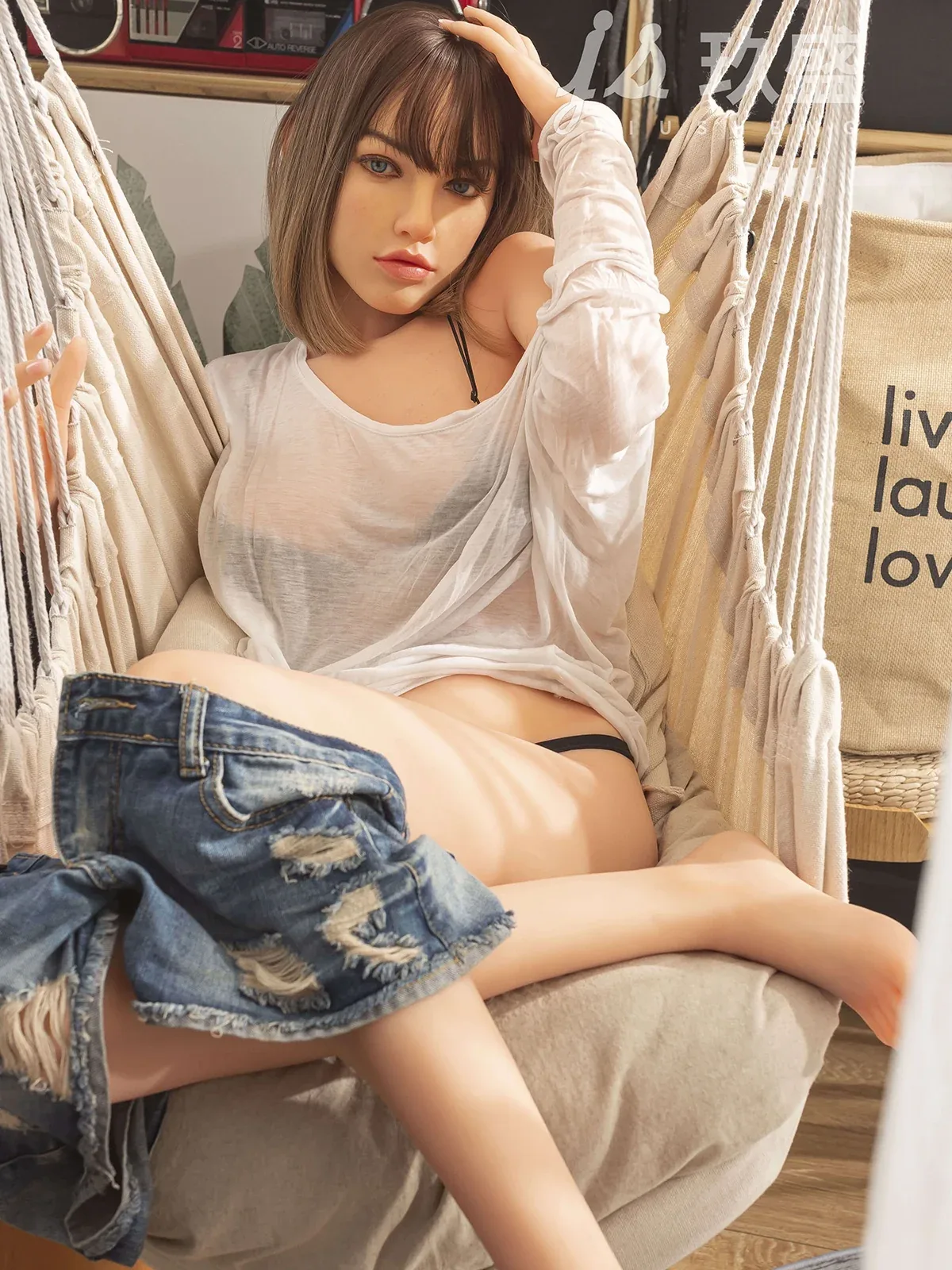 F3043— 163cm\/5ft3,37kg F Cup Life like TPE Sex Doll|Jiusheng Doll Silicone Head view 3
