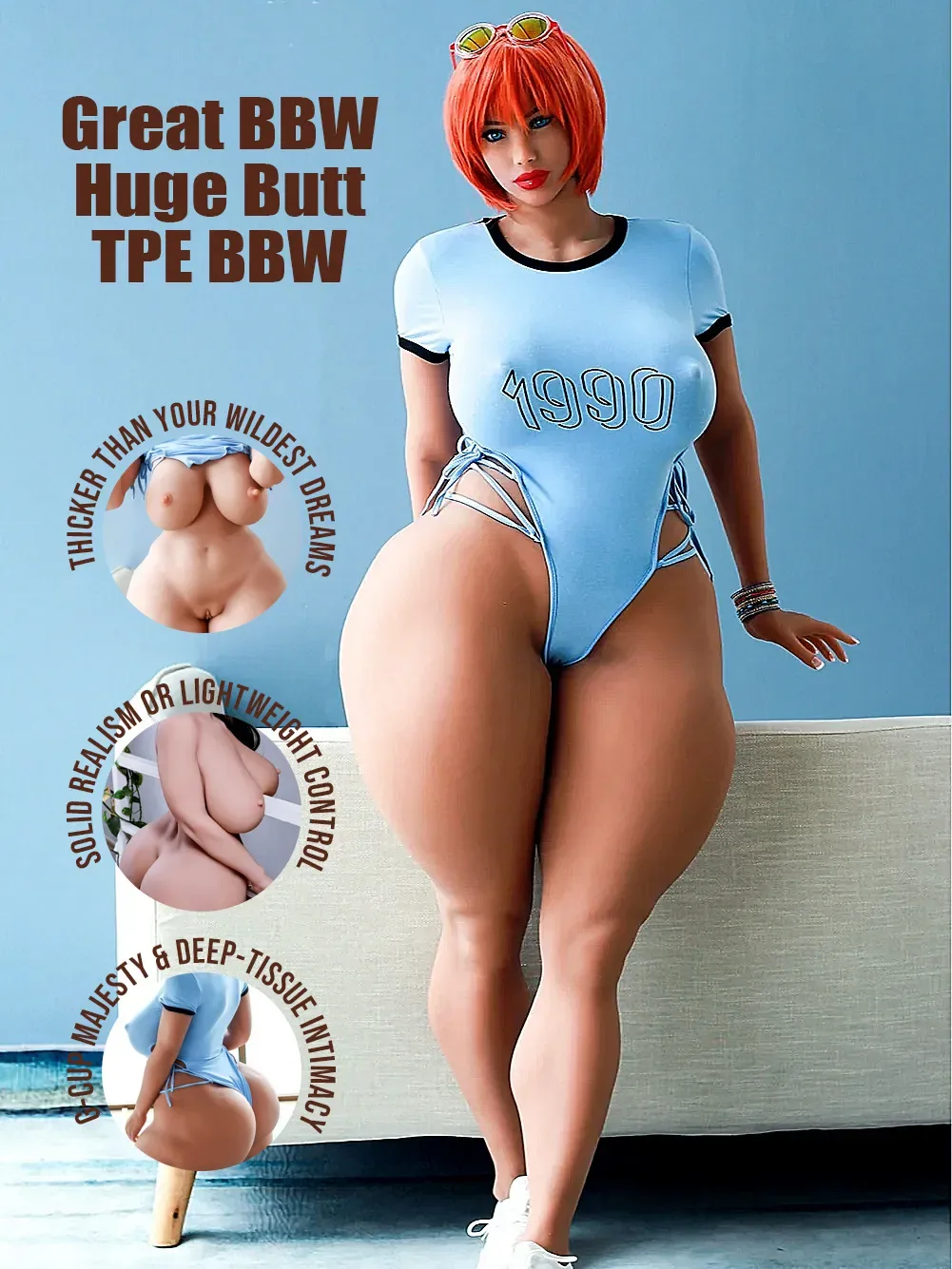 F2385- 163cm(5.3ft)- G Cup #138 Great BBW Huge Butt TPE BBW Sex Doll With Robot 丨SY Doll