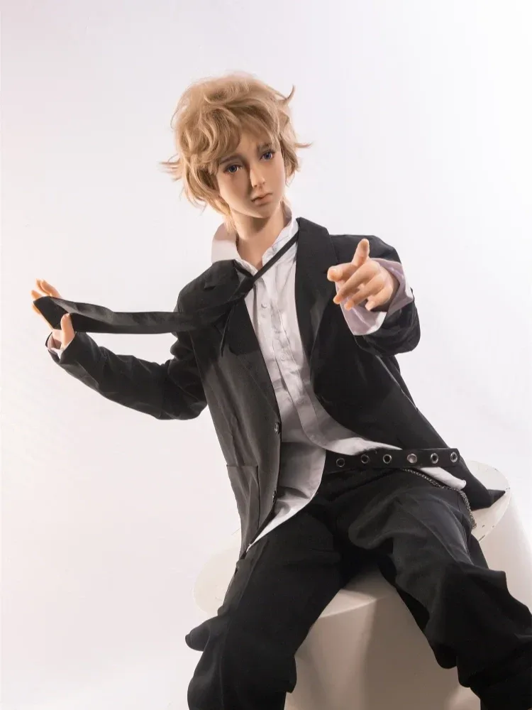 F112-165cm-37kg Edward Golden Hair Tpe Prince Femboy Sex Doll -Qita Doll