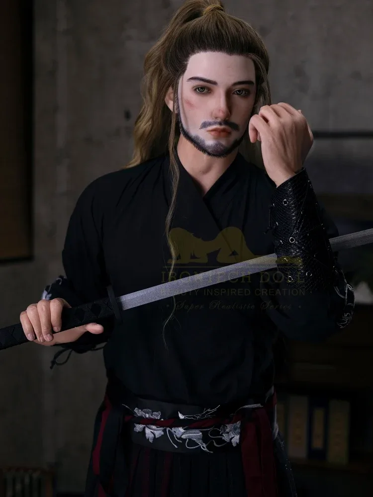 F2377-176cm\/5ft9-40kg Silicone Kung Fu Hero Lifelike Male Sex Doll | Irontech Doll view 3